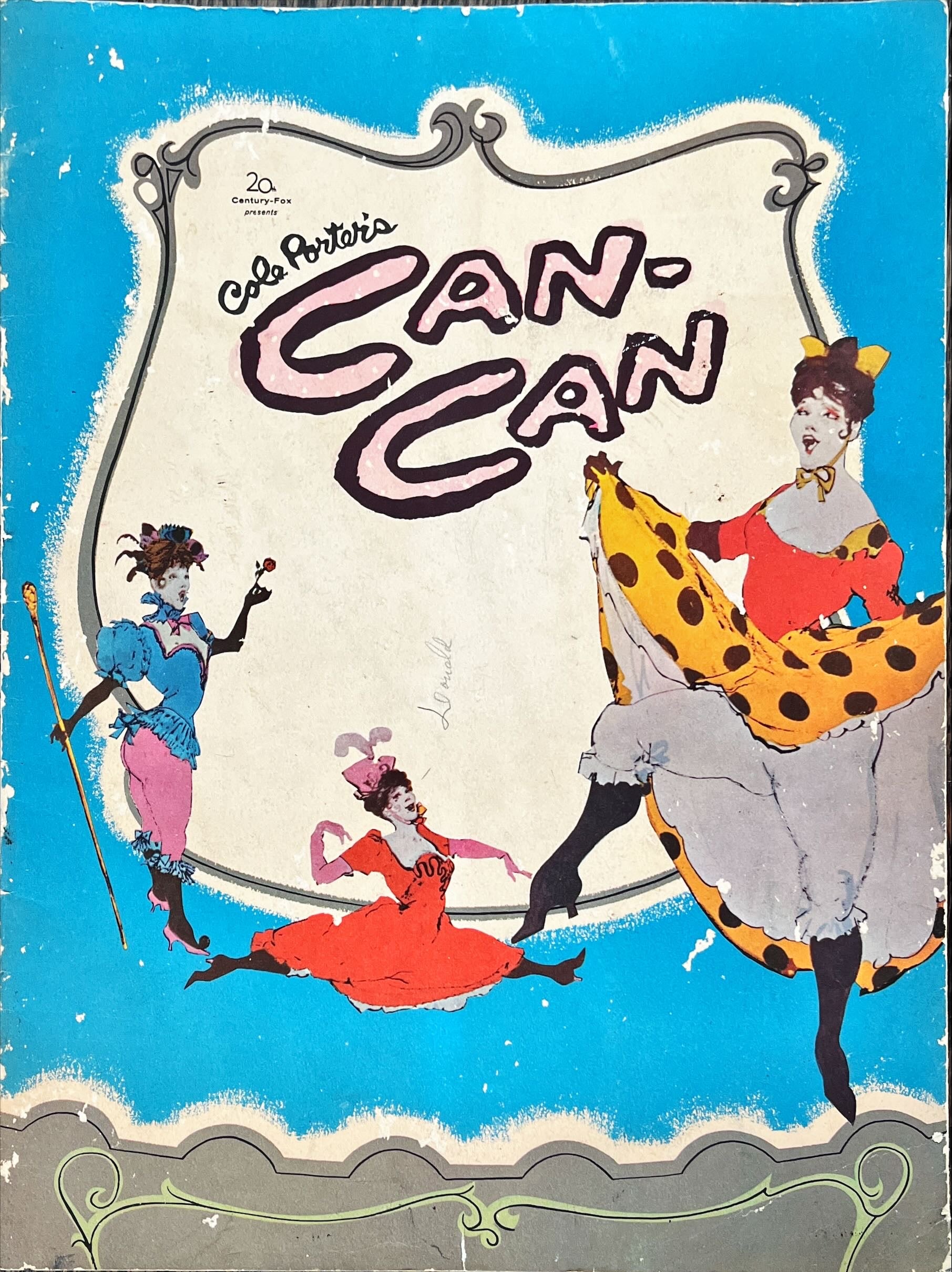 Can Can souvenir book, program '60 Frank Sinatra, Shirley MacLaine, Maurice Chevalier, TODD-AO
