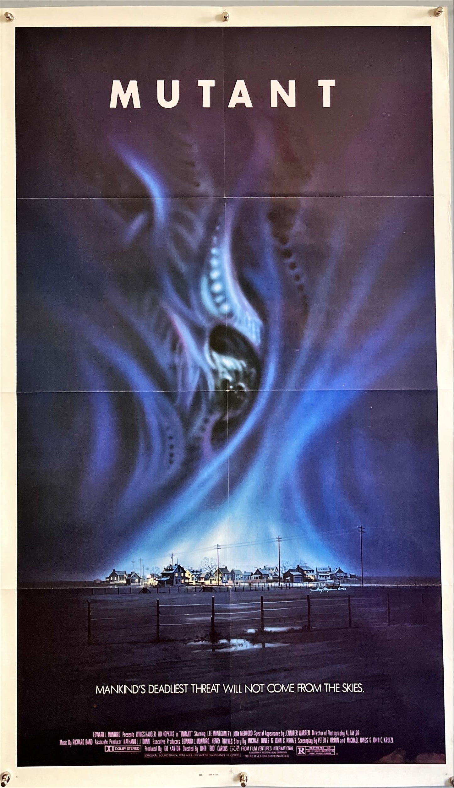 Mutant, 1sh '84 zombie horror, art of mankind's deadliest threat by Gary Meyer