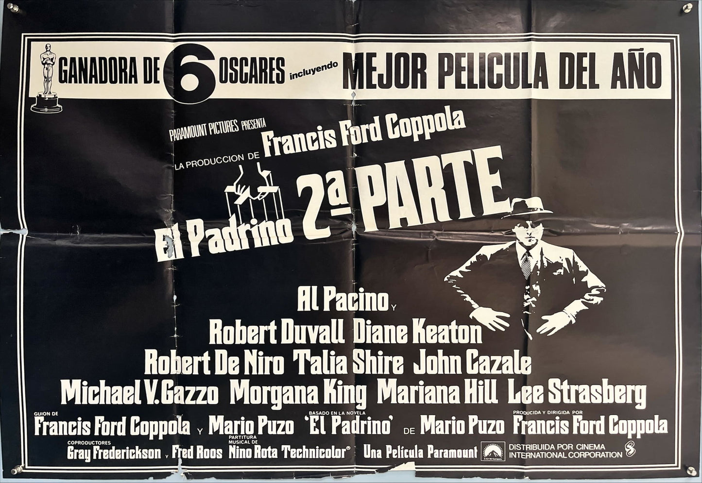 The Godfather Part II (1974) – Original Spanish Half-Sheet Movie Poster (70x50 cm) | Francis Ford Coppola | Al Pacino, Robert De Niro | Paramount Pictures
