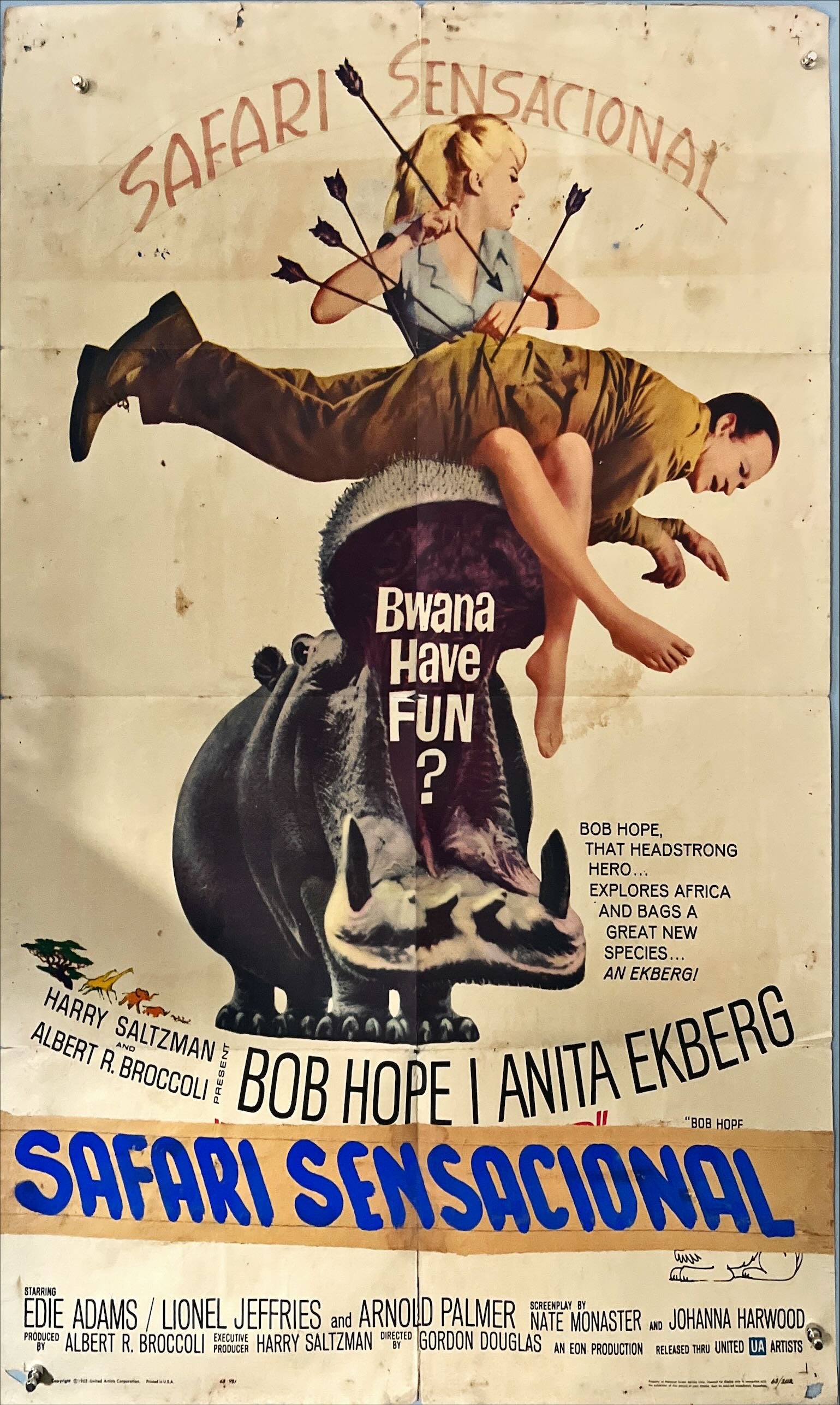 Call Me Bwana (Safari Sensacional) Original Argentinian One-Sheet Movie Poster Year: 1963
