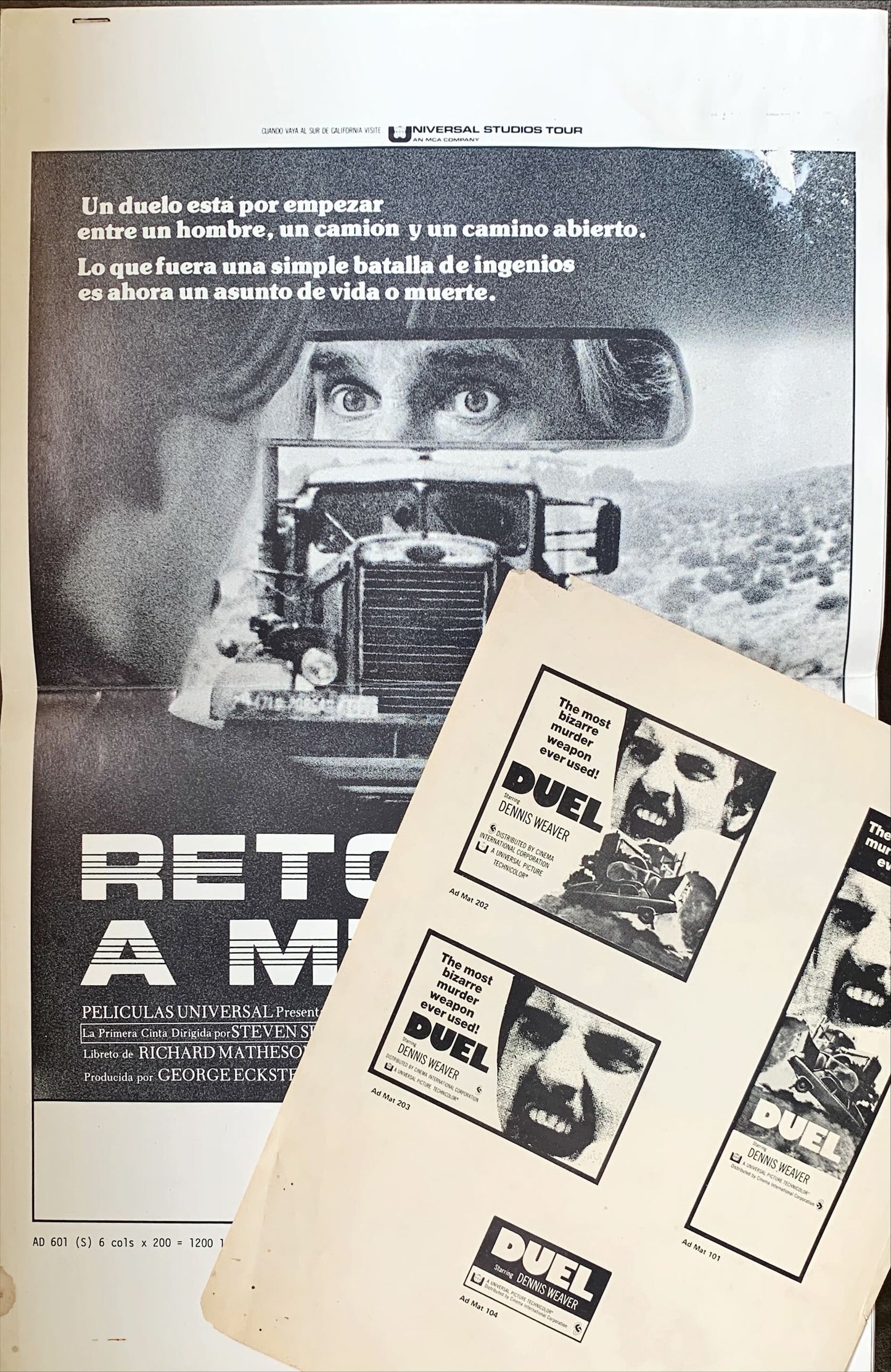 Duel spanish /english press book, spielberg