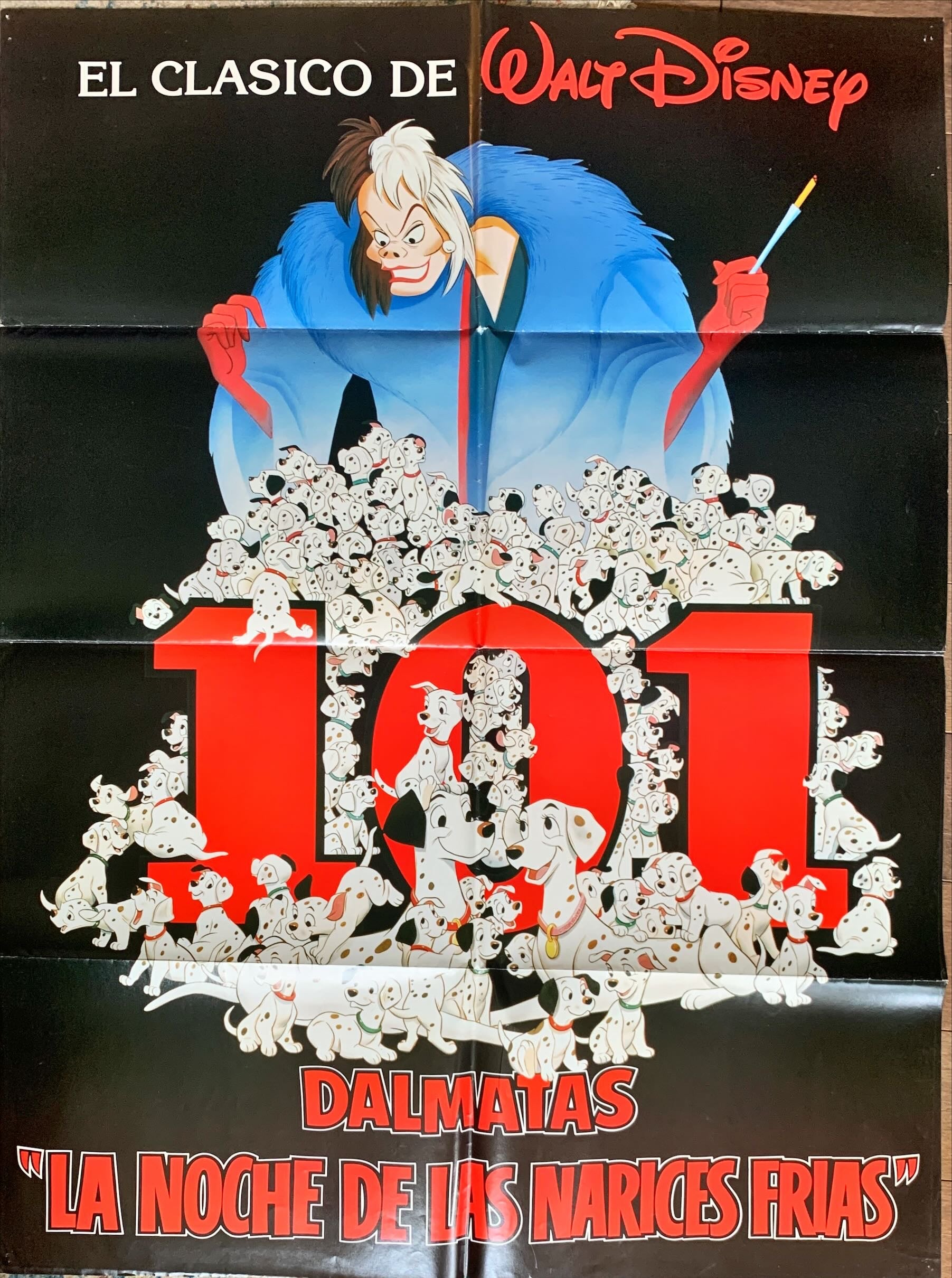 101 dalmatians, Spanish movie poster R90s Disney