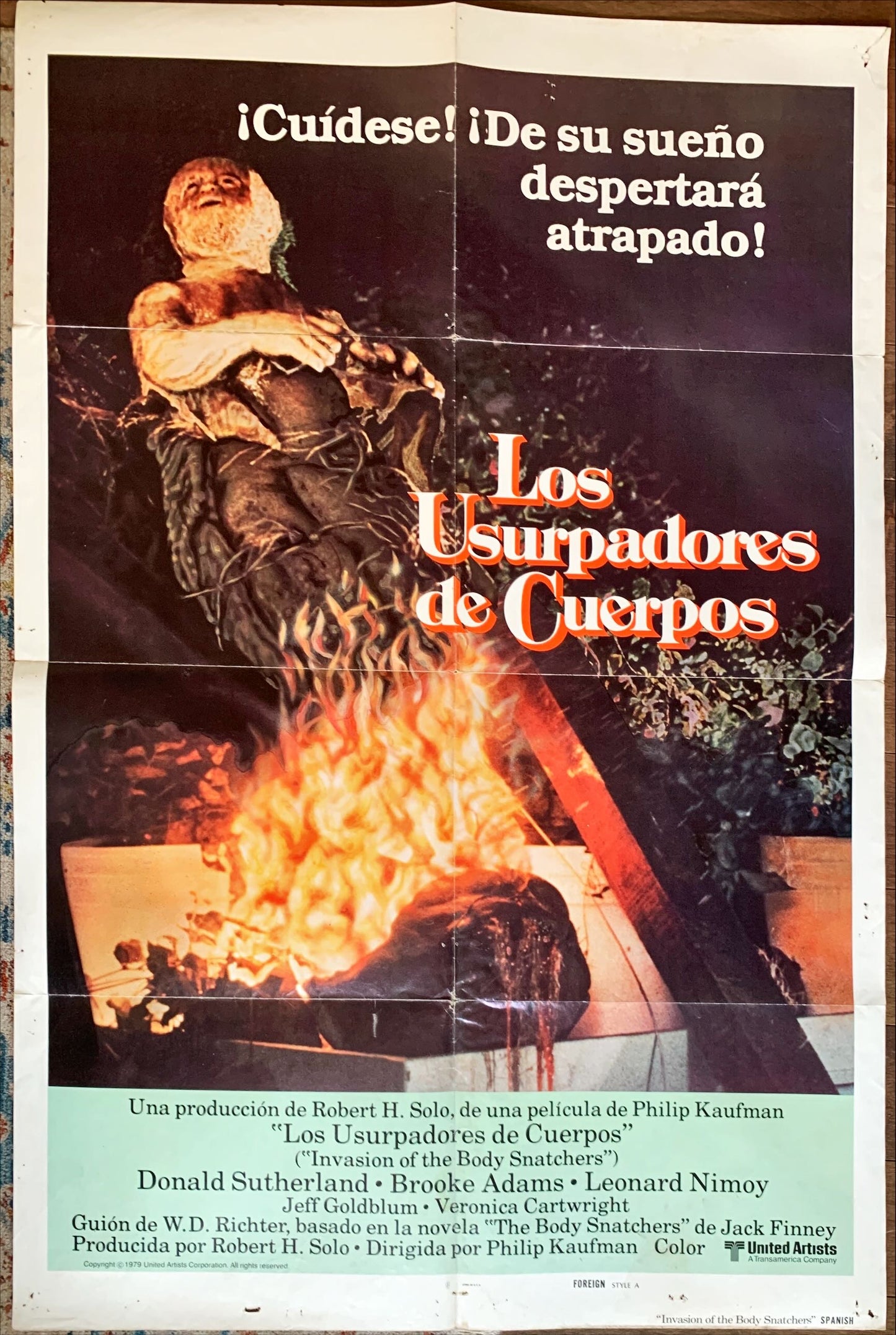 Invasion of the body snatchers, Spanish int'l 1sh 1978 Kaufman remake, cool & different!