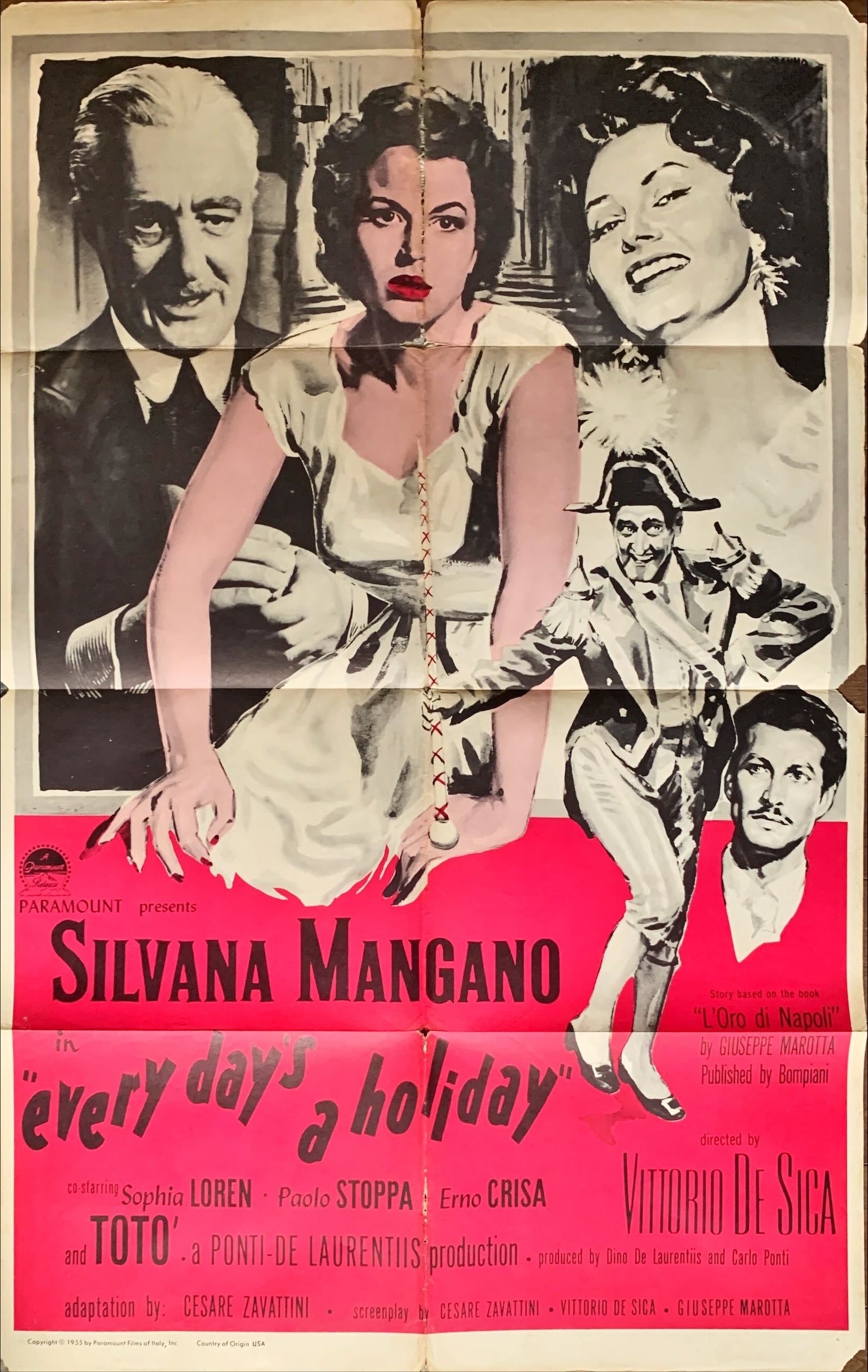 Every day is a holiday, 1sh 1955 De Sica's L'Oro di Napoli, Silvana Mangano, Sophia Loren