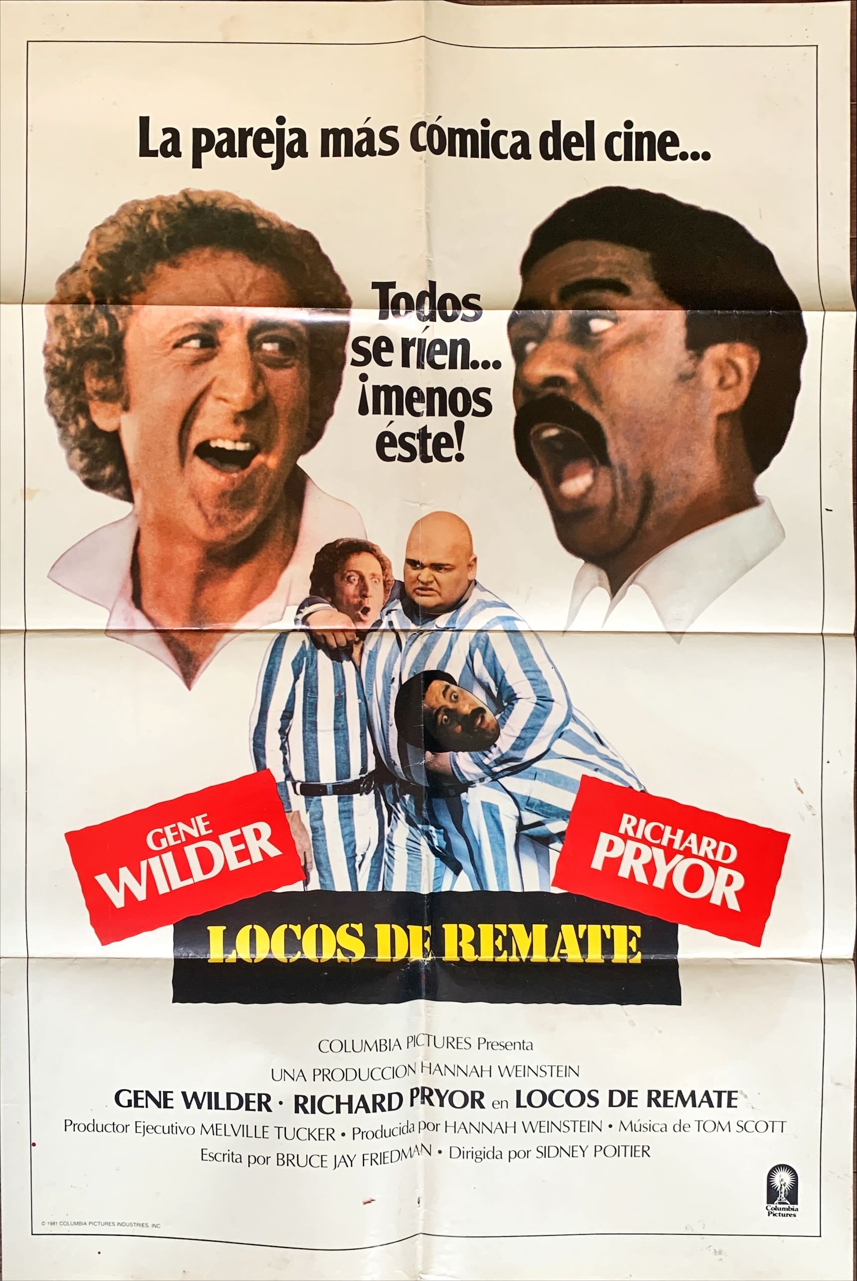 Stir crazy, int'l spanish 1sh 1980 Gene Wilder & Richard Pryor in chicken suits, directed by Sidney Poitier