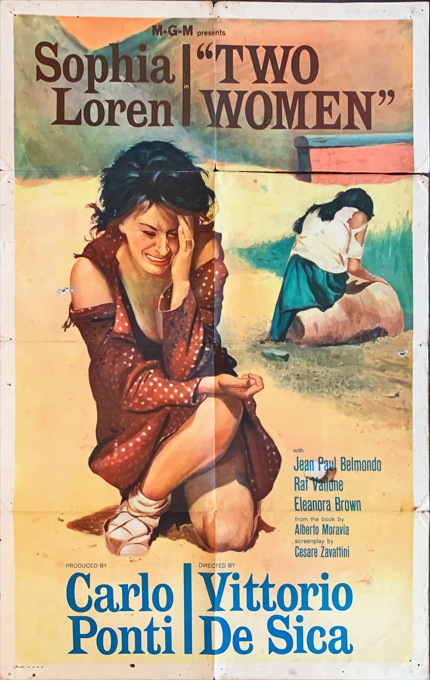 Two Women 1sh 1962 De Sica's La Ciociara, different art of devastated Sophia Loren