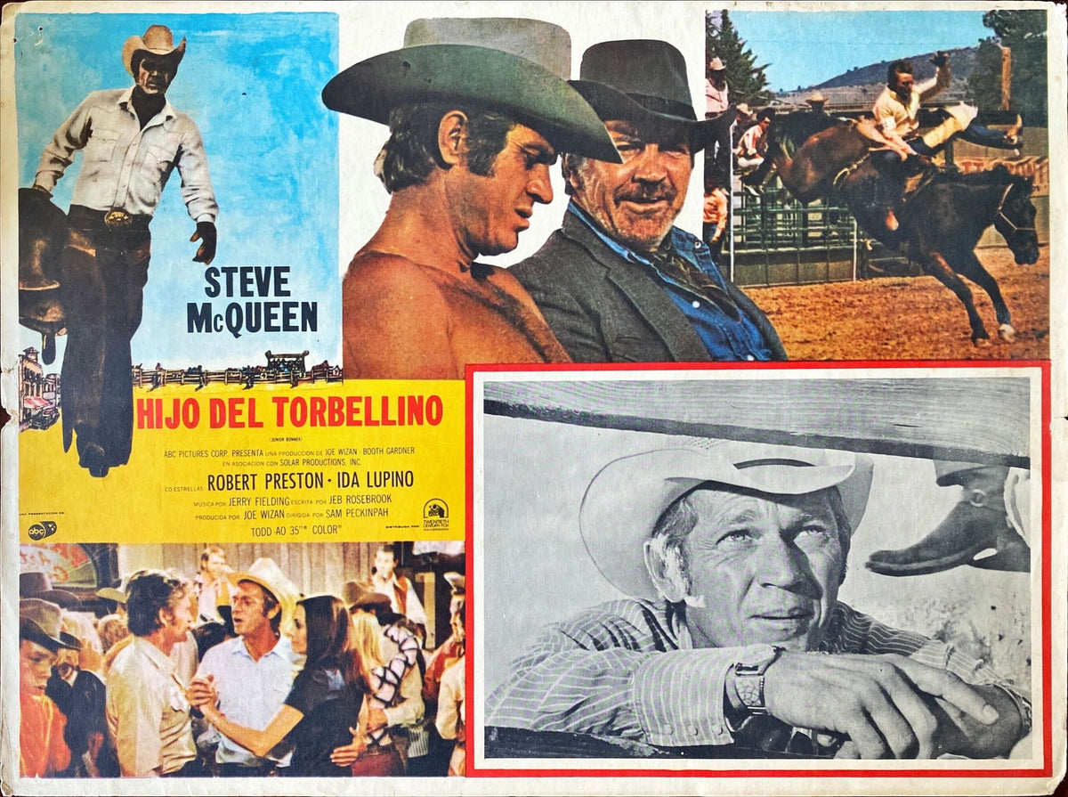 Junior Bonner (Steve Mcqueen) two Mexican Lobby Cards