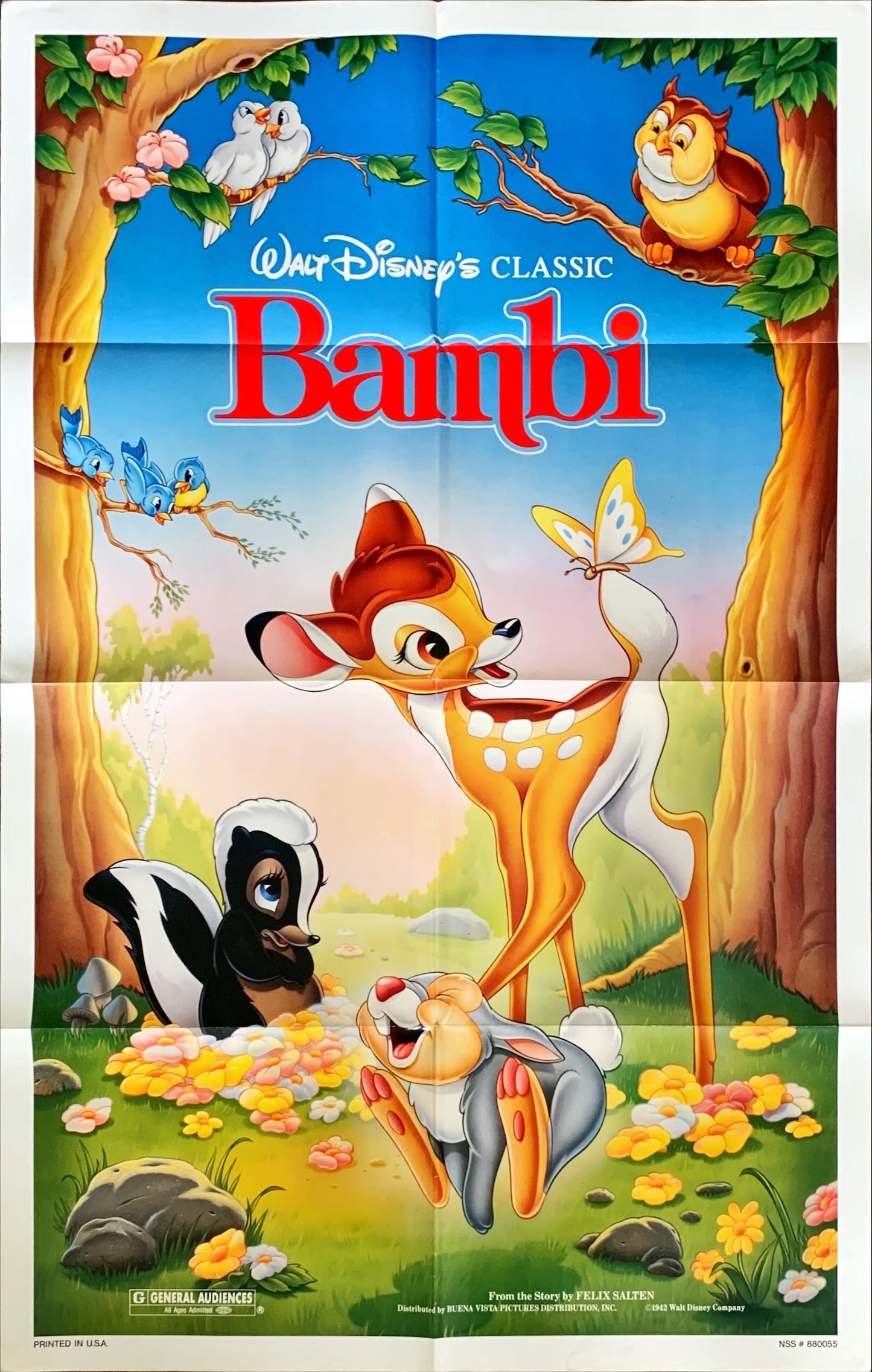 Bambi, 1sh R1988 Walt Disney