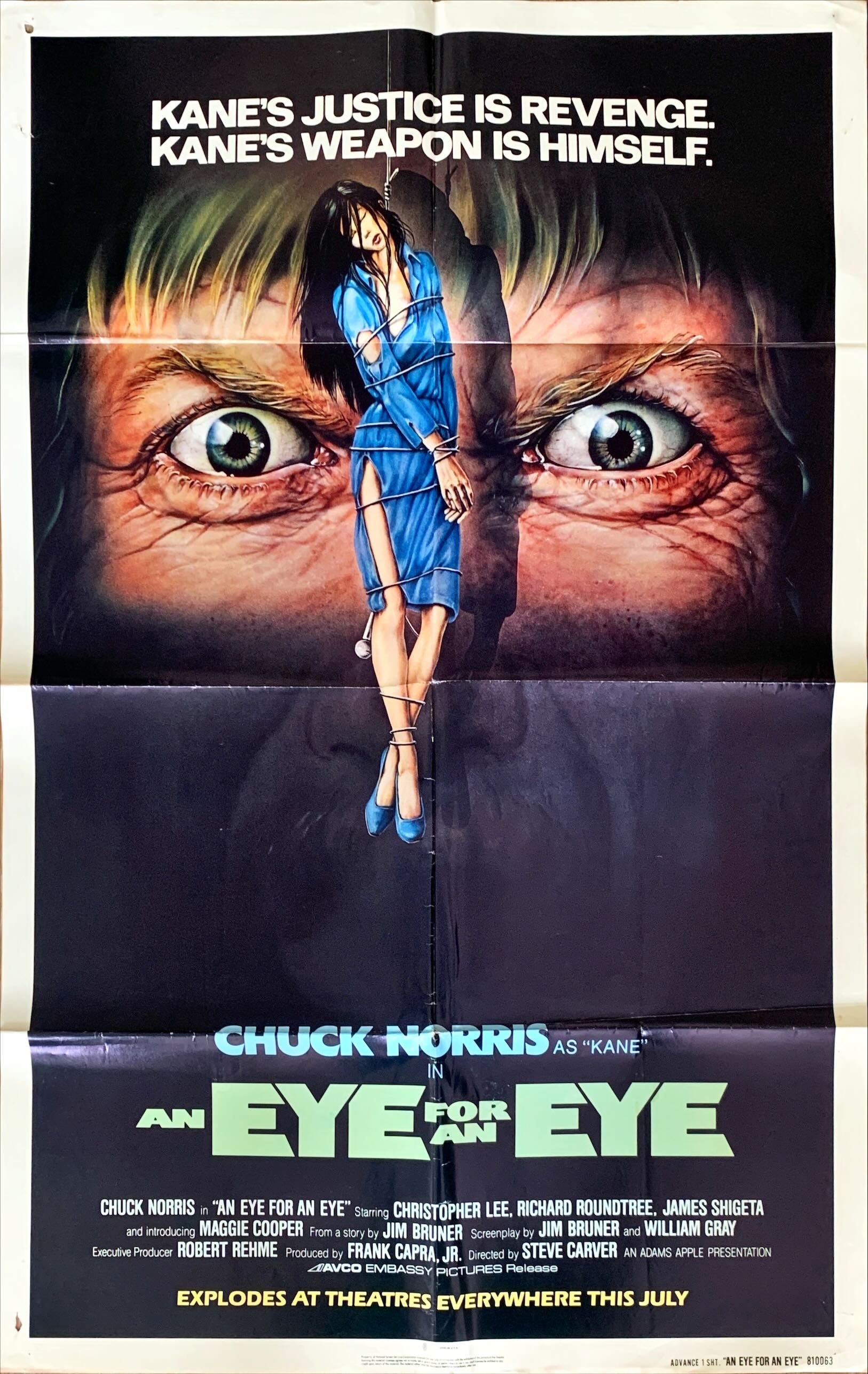 An Eye for an Eye, advance 1sh '81 - Chuck Norris