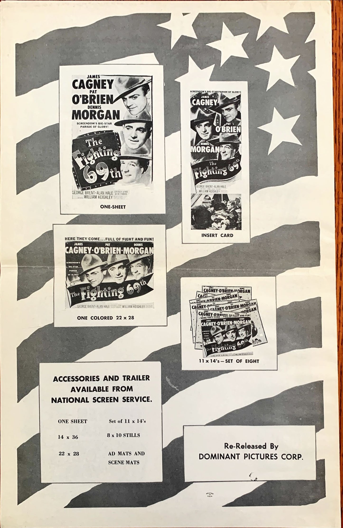 The Fighting Sixty-Ninth (69th), Pressbook R1948 - James Cagney, Pat O'Brien