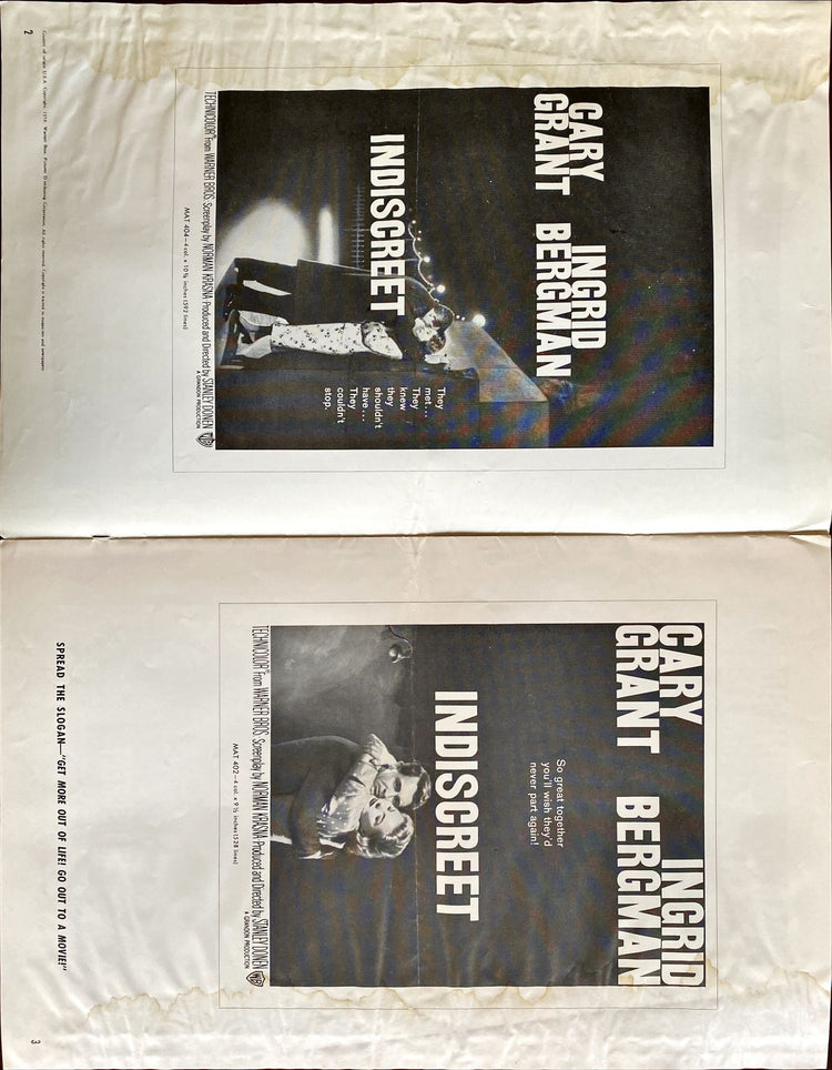 (255) INDISCREET pressbook 1958 - Hitchcock (No Cuts) - PosterCollectors.xyz