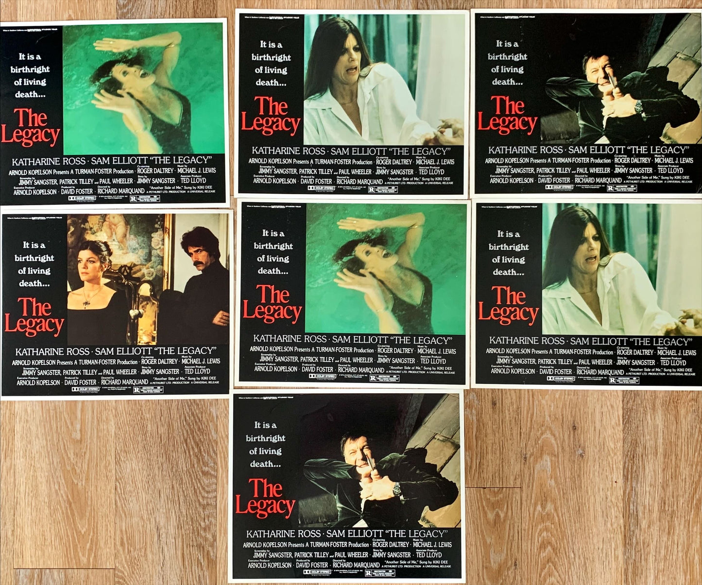 The Legacy, 7 Lobby Cards '79 Katharine Ross