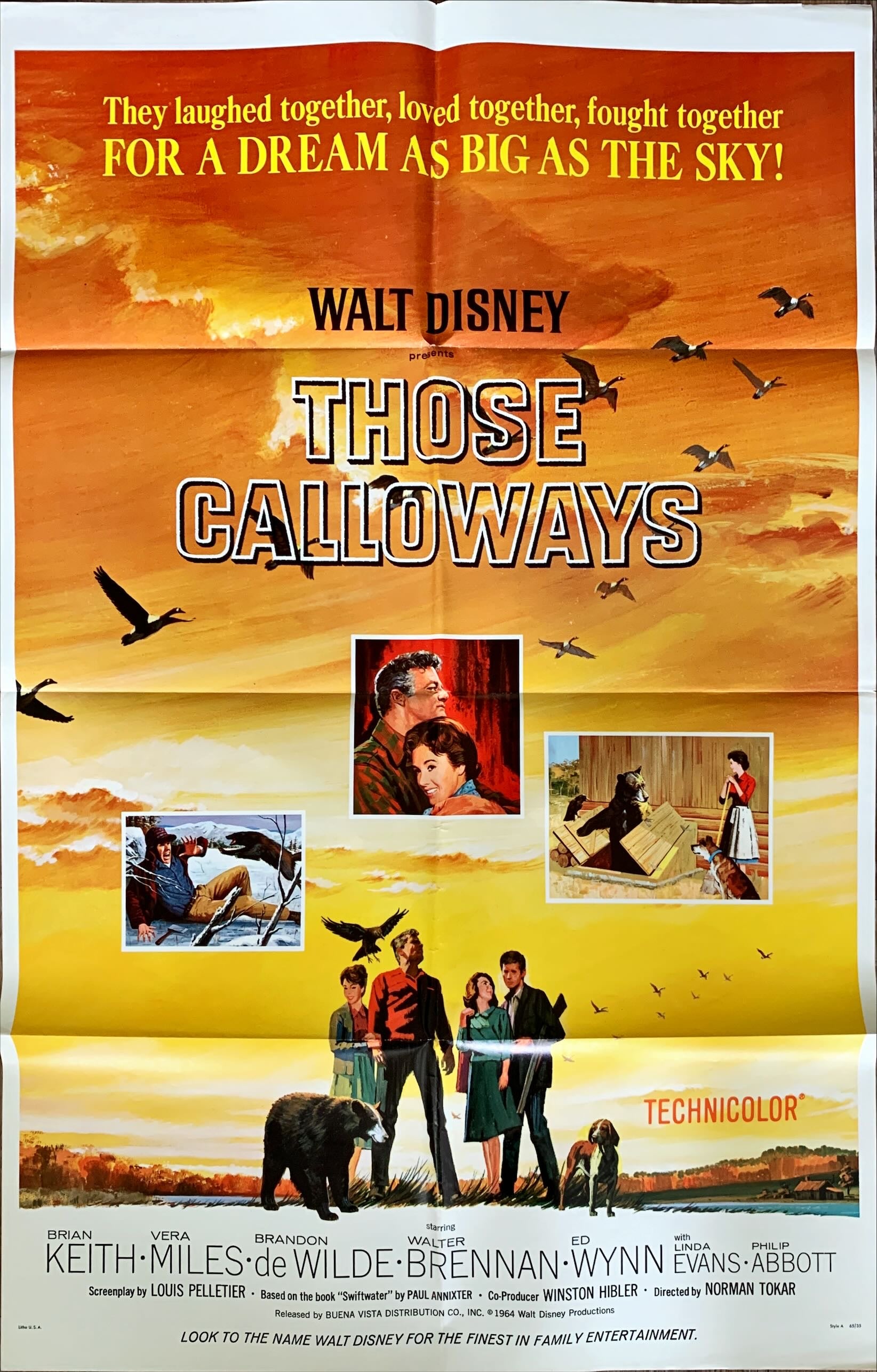 #702 THOSE CALLOWAYS style A 1sh 1965 Walt Disney