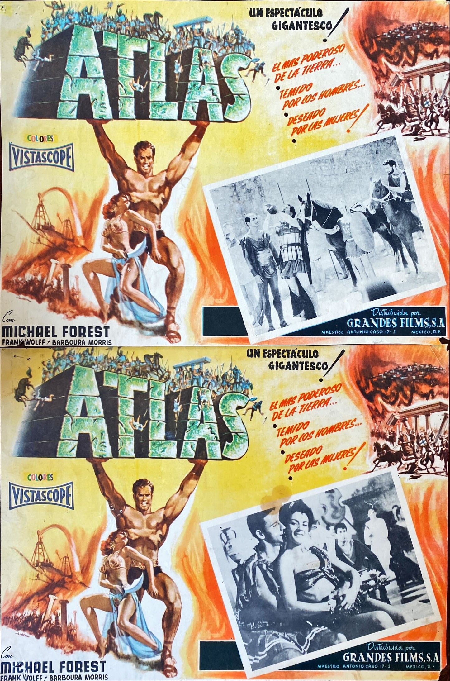 Atlas - Mexican Lobby Card x3