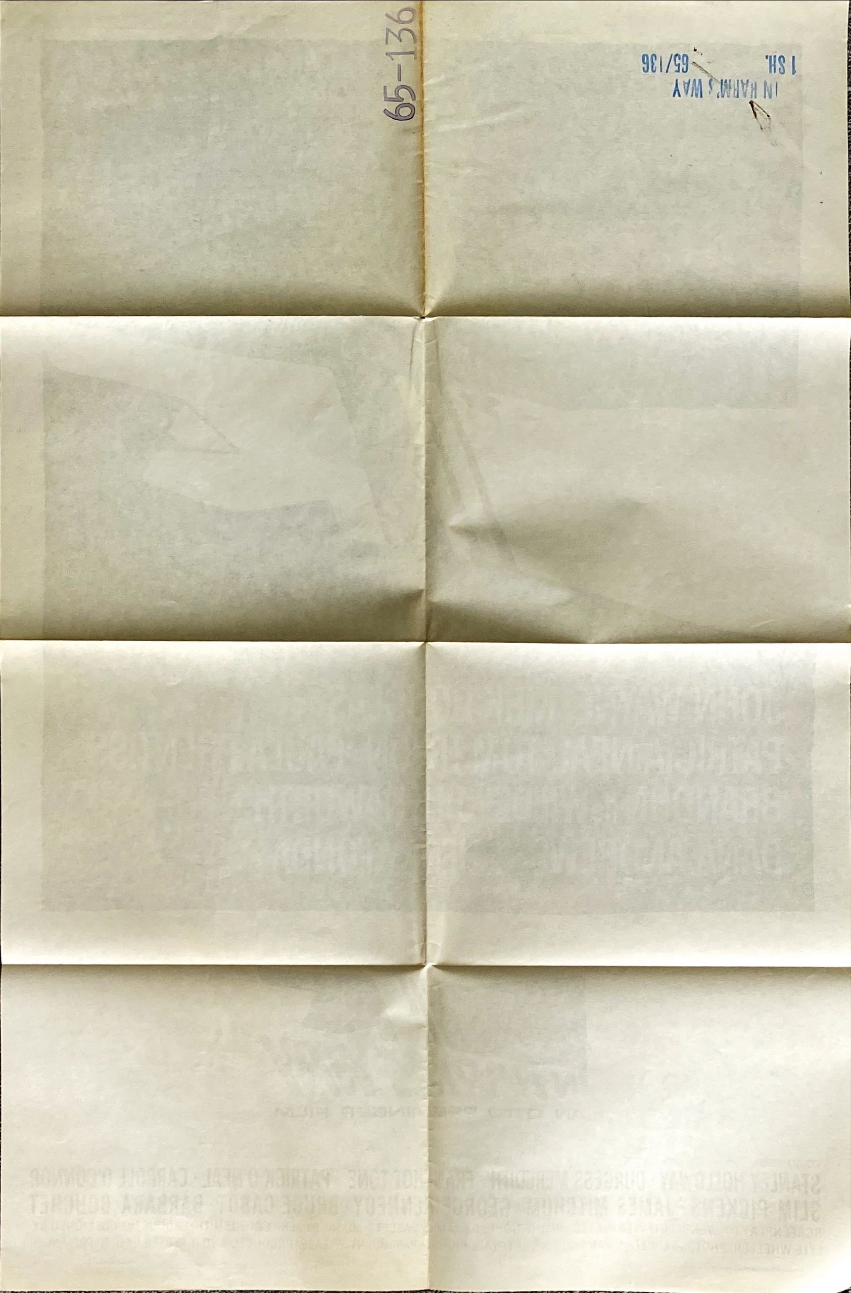 In Harm's Way (1965) One Sheet Movie Poster