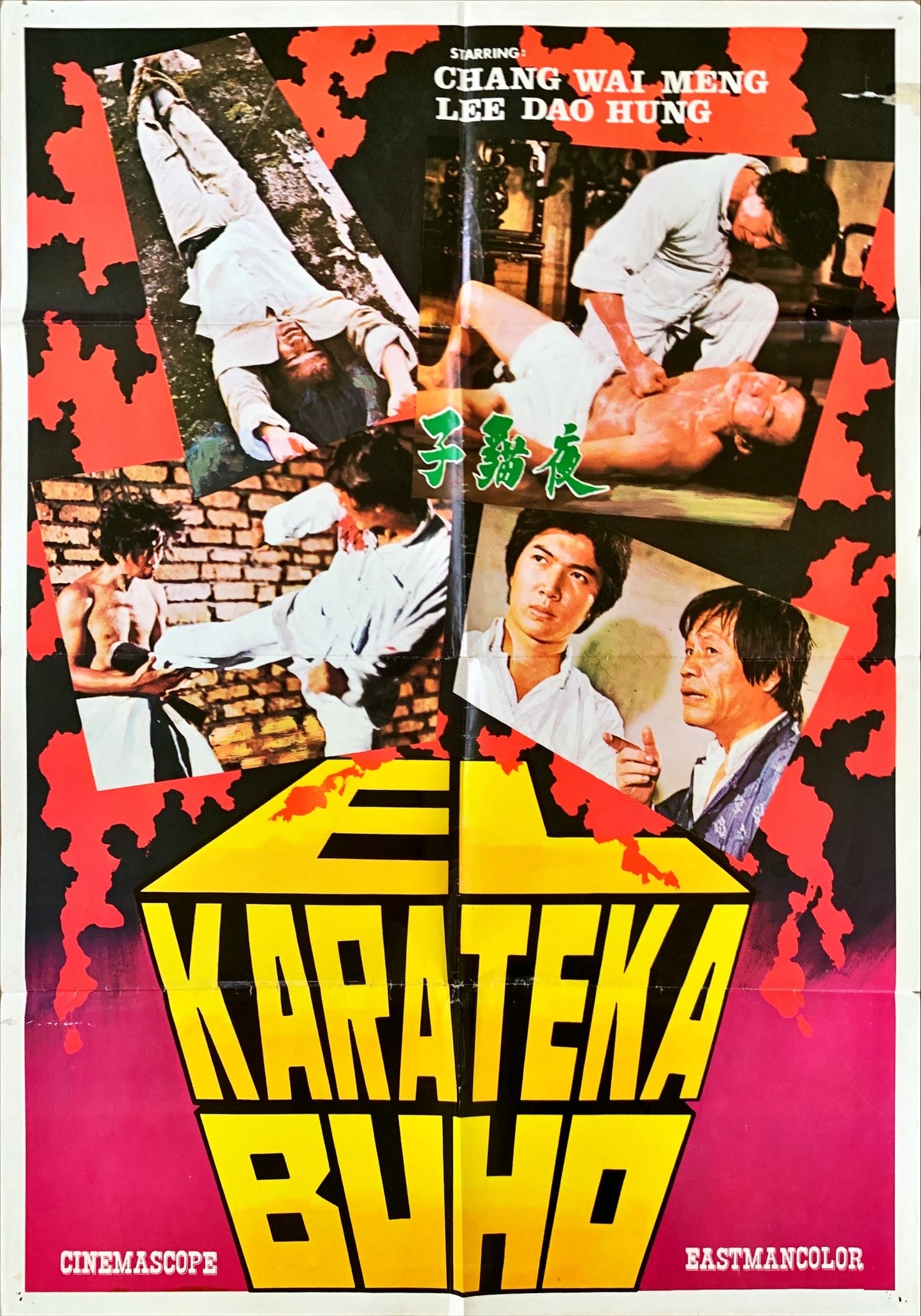 Karateca Buho, Martial arts original Spanish movie poster