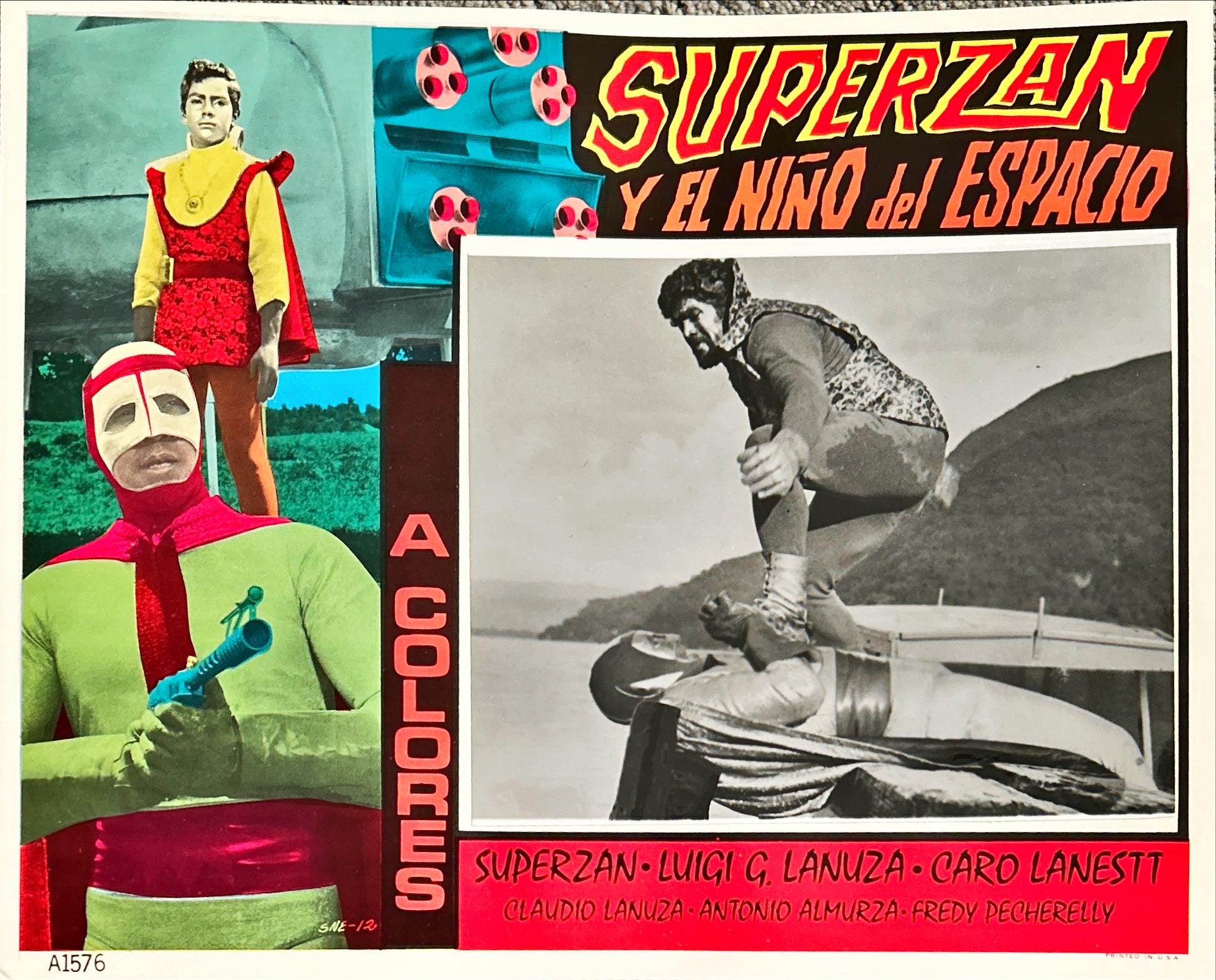 Superzan y el Nino del Espacio (1972) 8x Lobby Cards - MX