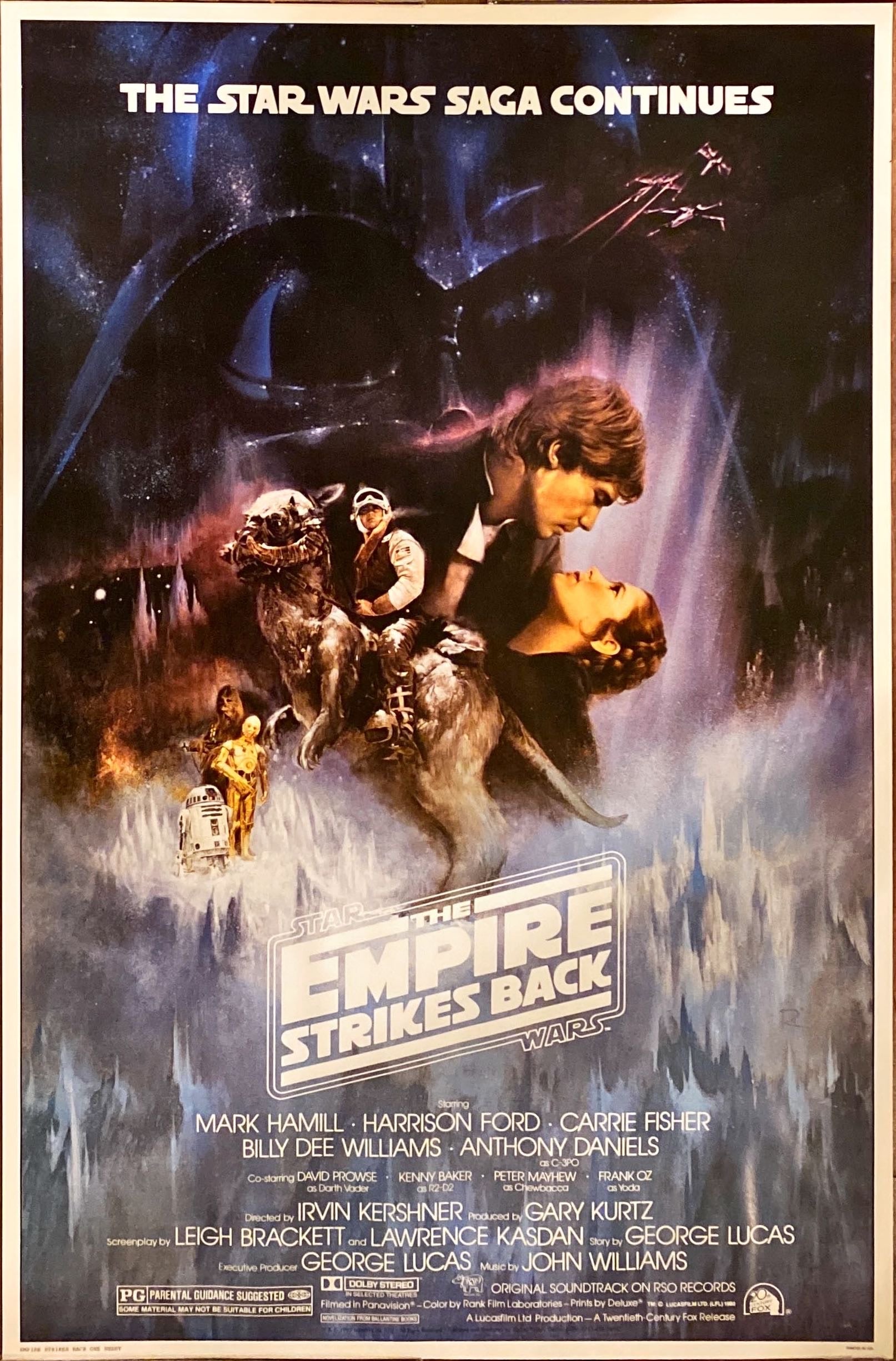 #SW-6 EMPIRE STRIKES BACK studio style 1sh 1980 classic Gone With The Wind style art by Kastel