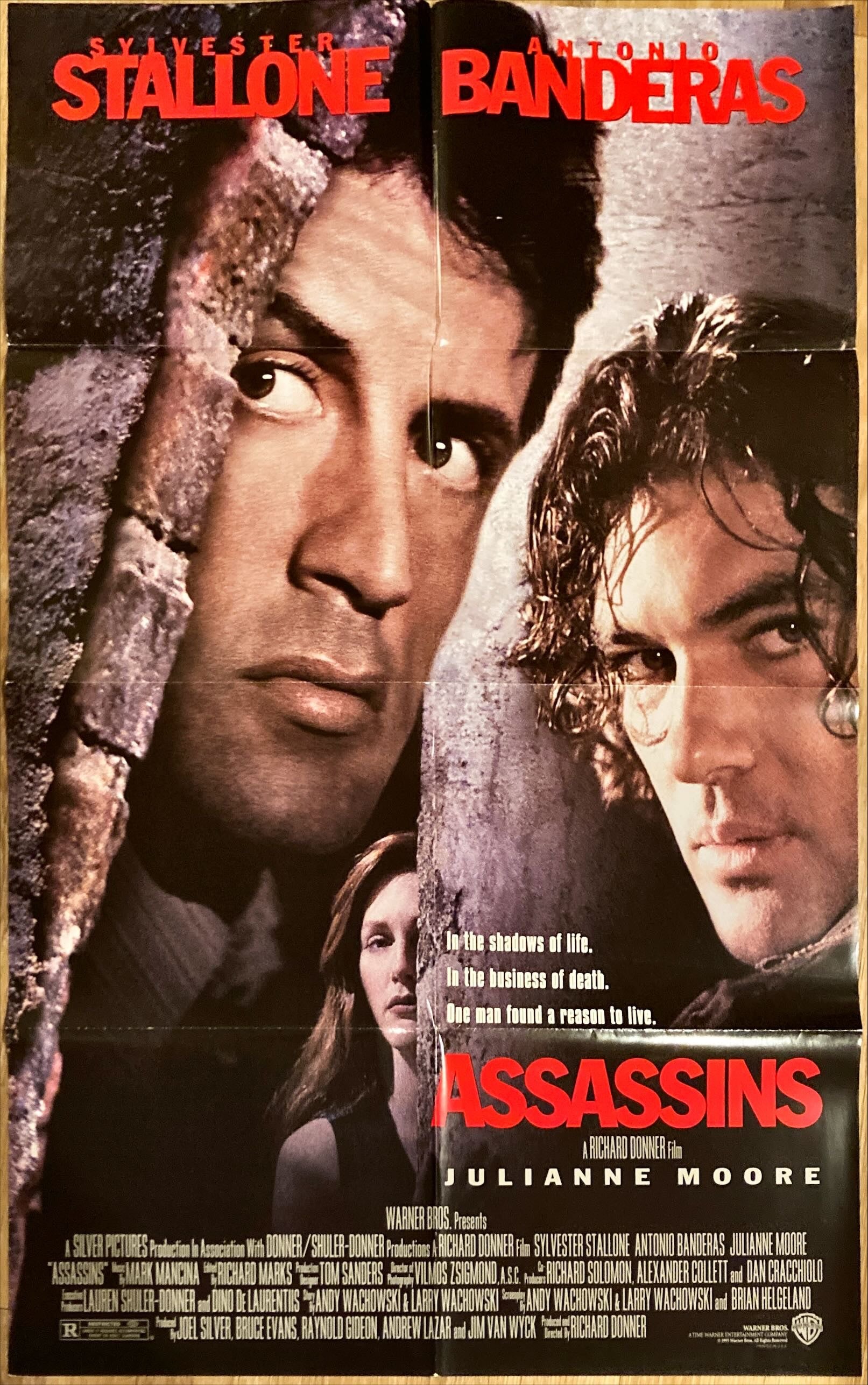 Assassins (1995) Original DS 27x40 Movie Poster Stallone,Banderas