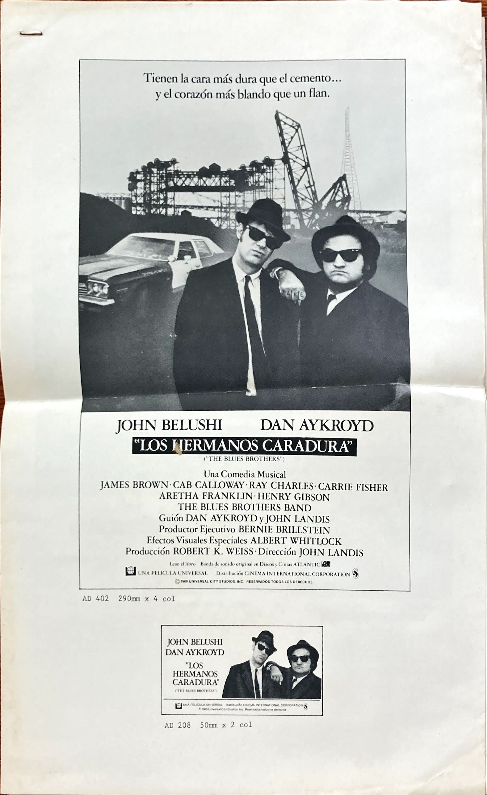 The Blues Brothers, spanish pressbook '80 John Belushi & Dan Aykroyd