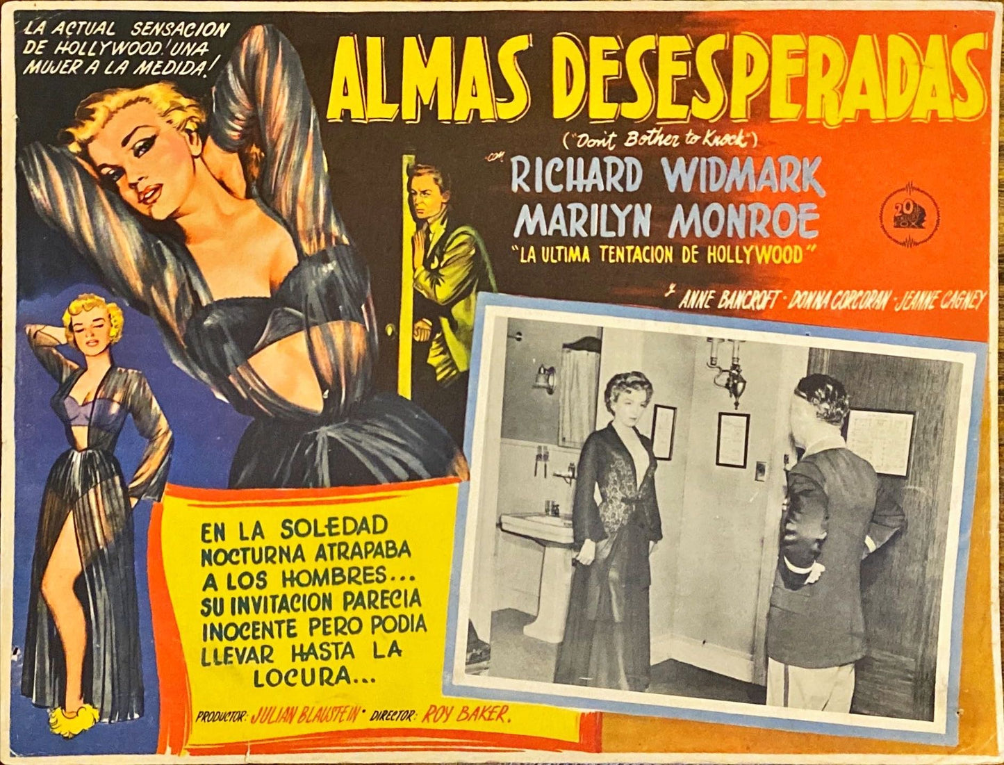 Don't Bother to Knock, Mexican LC '52- Marilyn Monroe