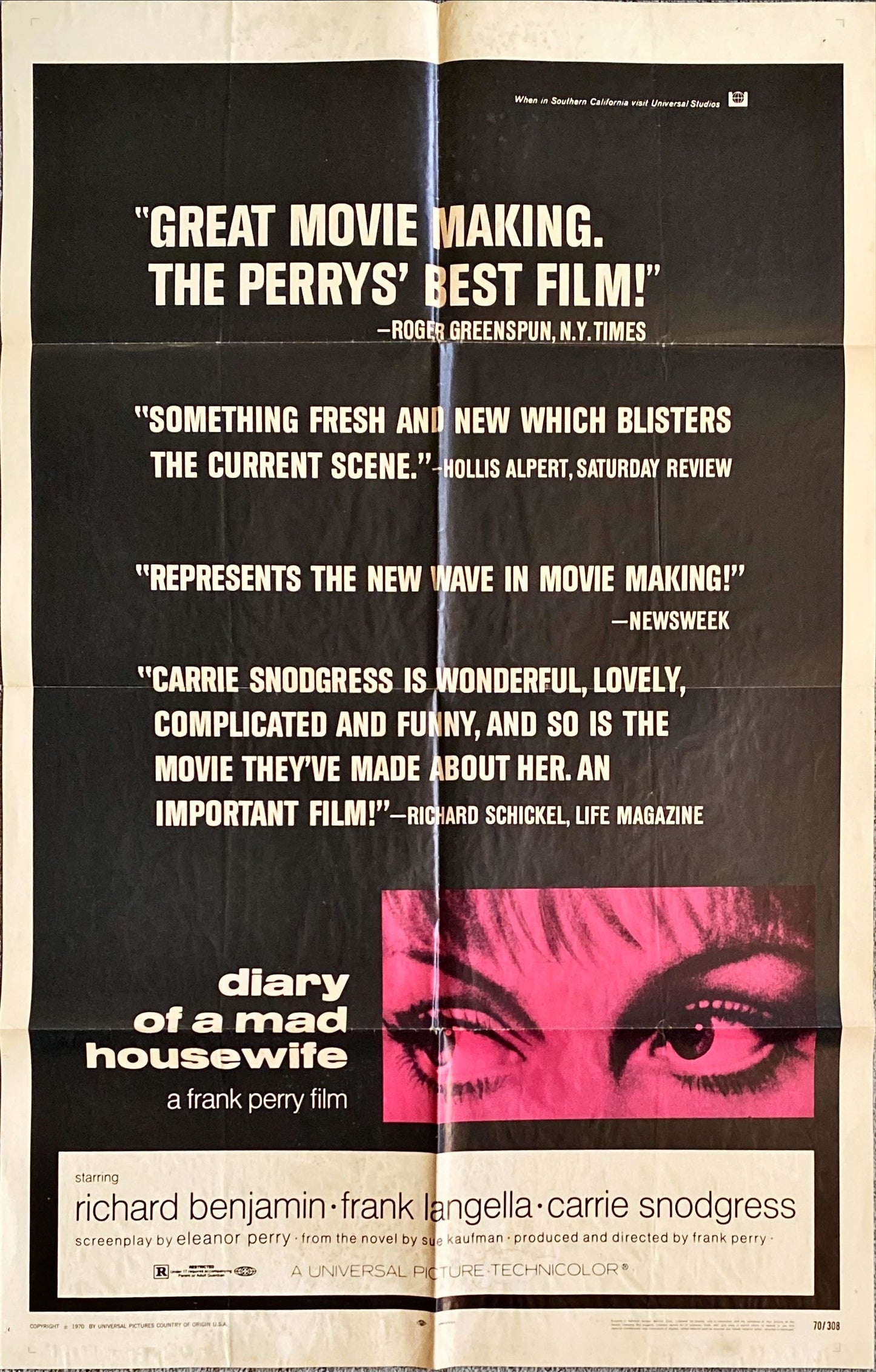 Diary of a Mad Housewife, 1sh '70 Frank Perry