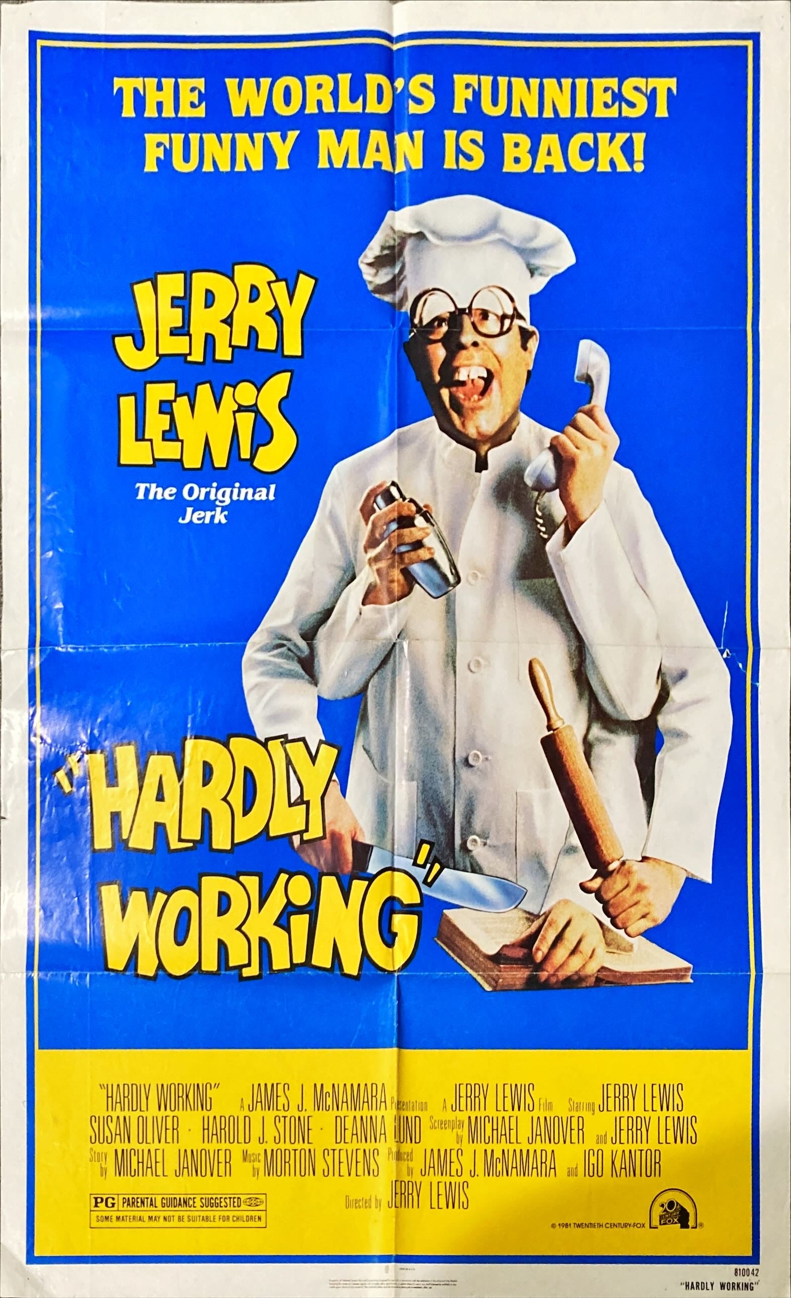 Hardly Working, 1sh 1981 Jerry Lewis