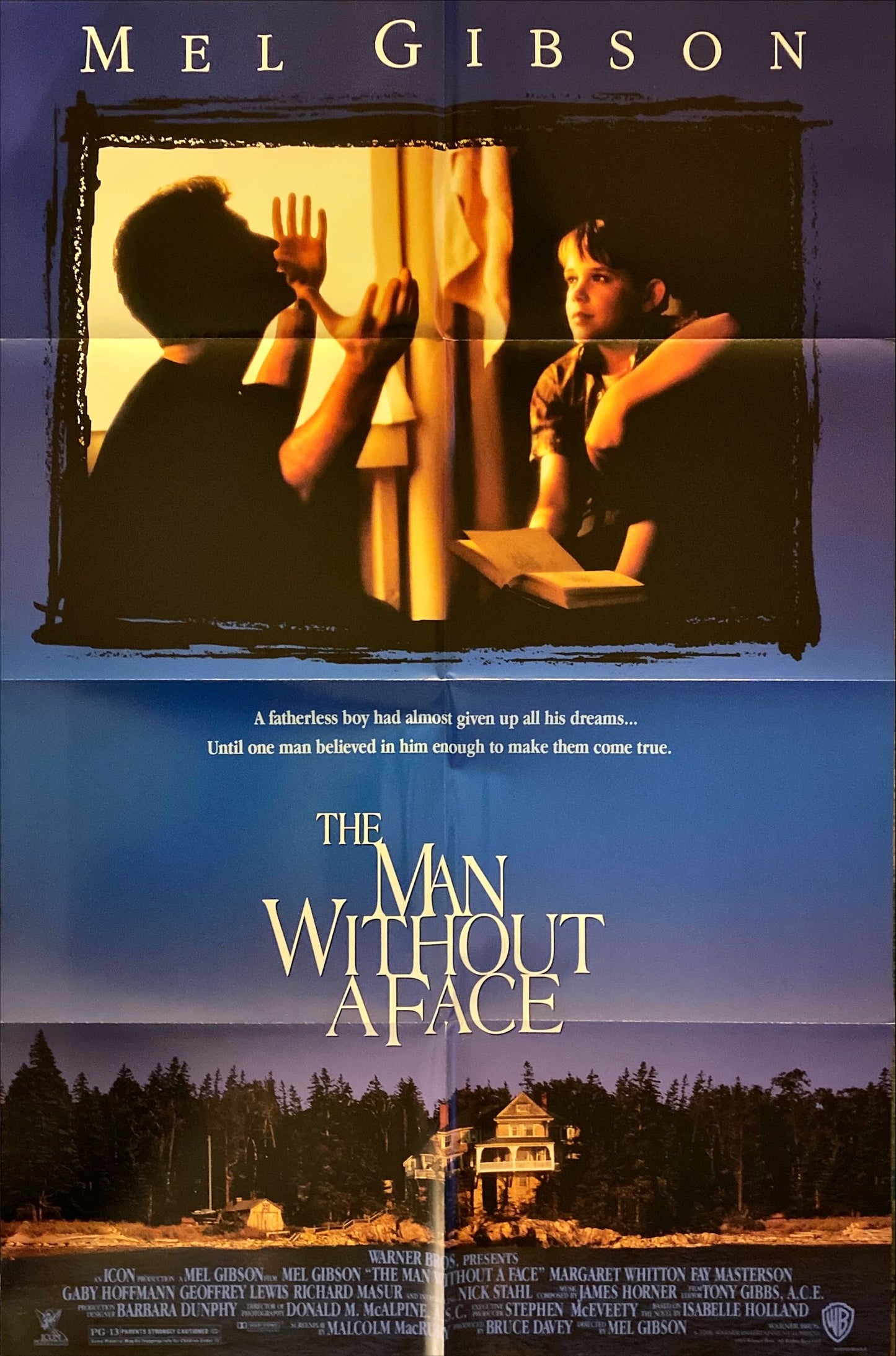 The Man Without a Face, one-sheet movie poster '93 Mel Gibson