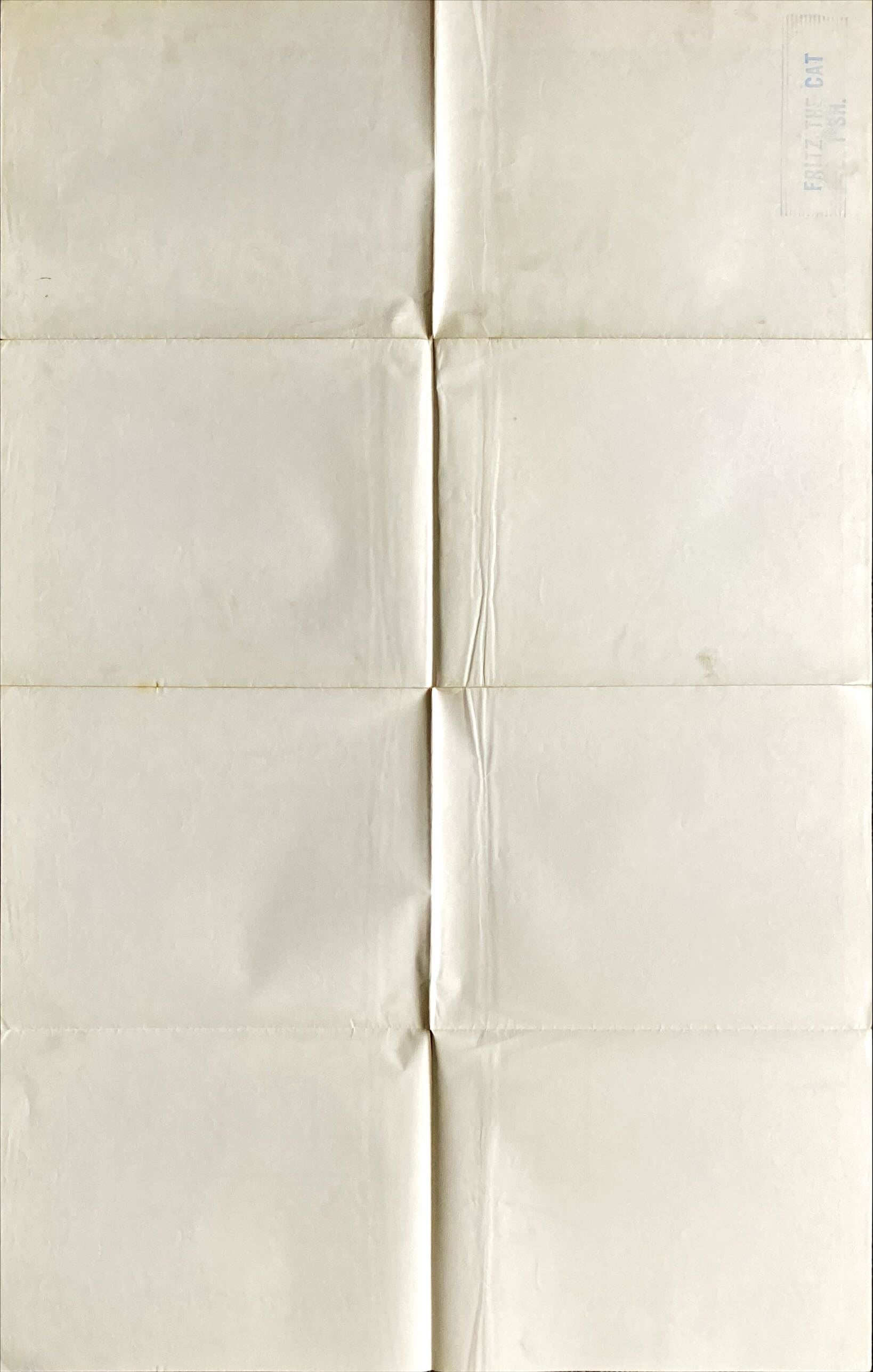 #912 FRITZ THE CAT 1sh 1972 Ralph Bakshi x-rated cartoon