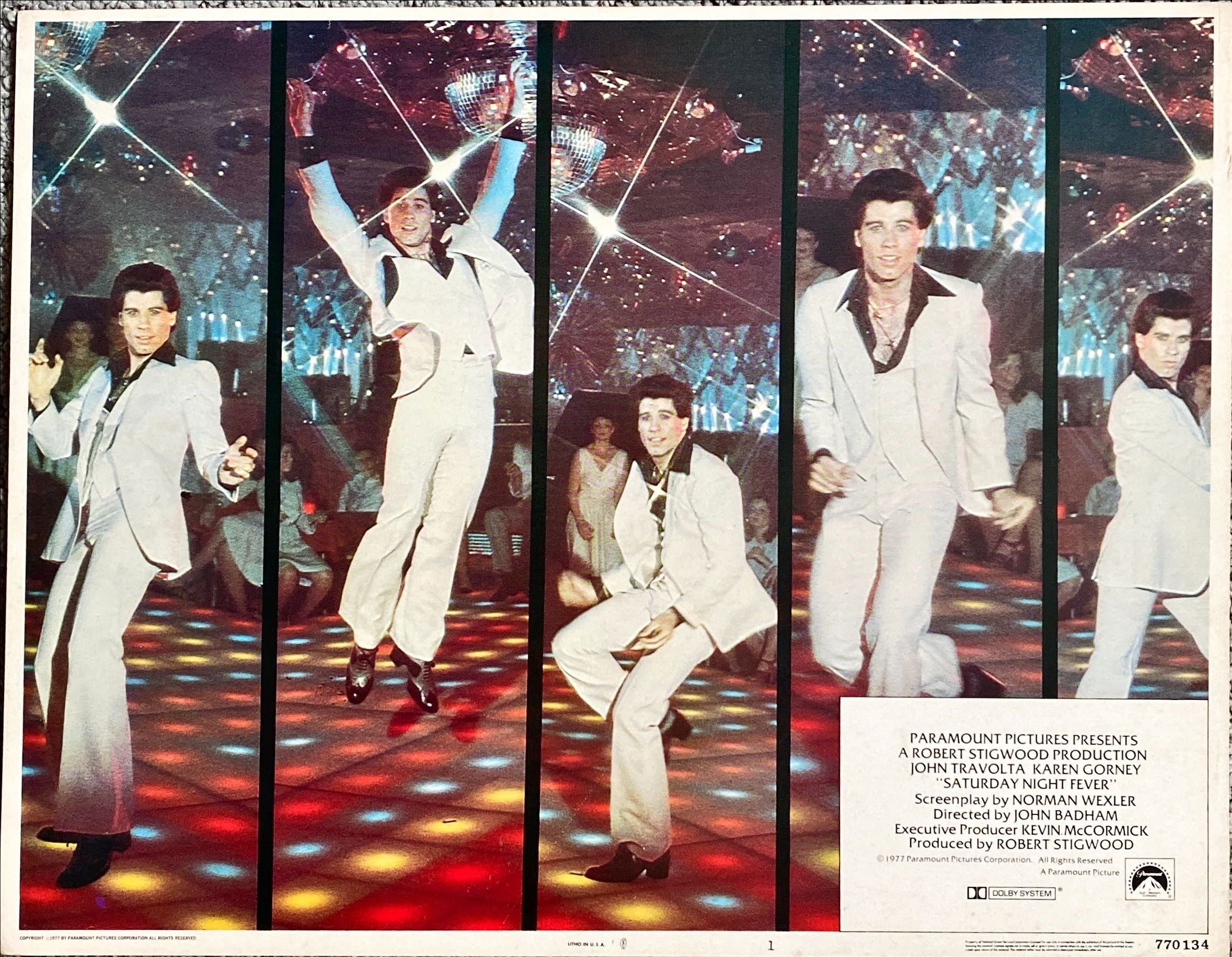 #1128 SATURDAY NIGHT FEVER 3 Lobby Cards 1977 -John Travolta, R-rated version - PosterCollectors.xyz