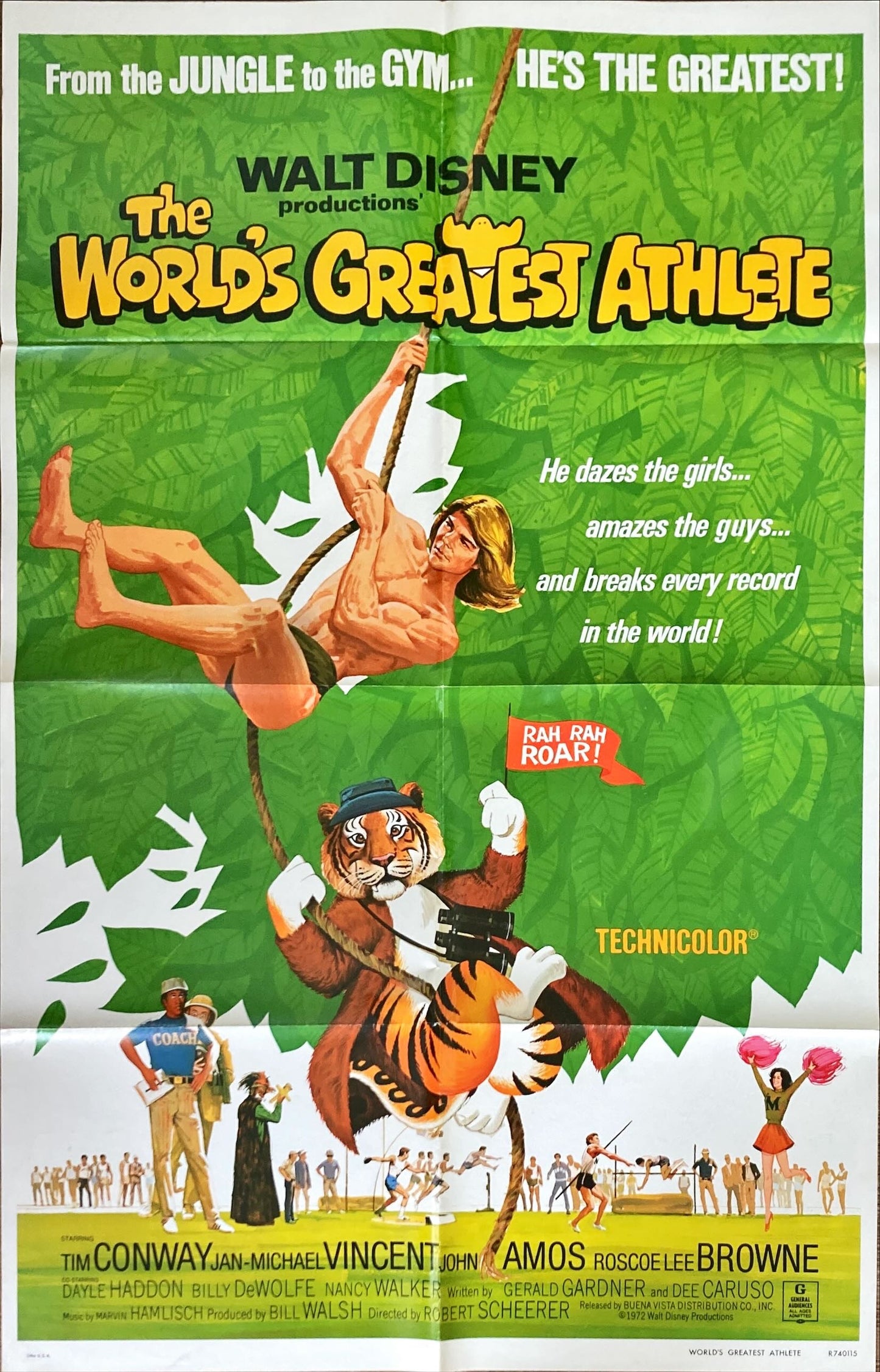 The World's Greatest Athlete, 1sh R1974 Walt Disney, Jan-Michael Vincent