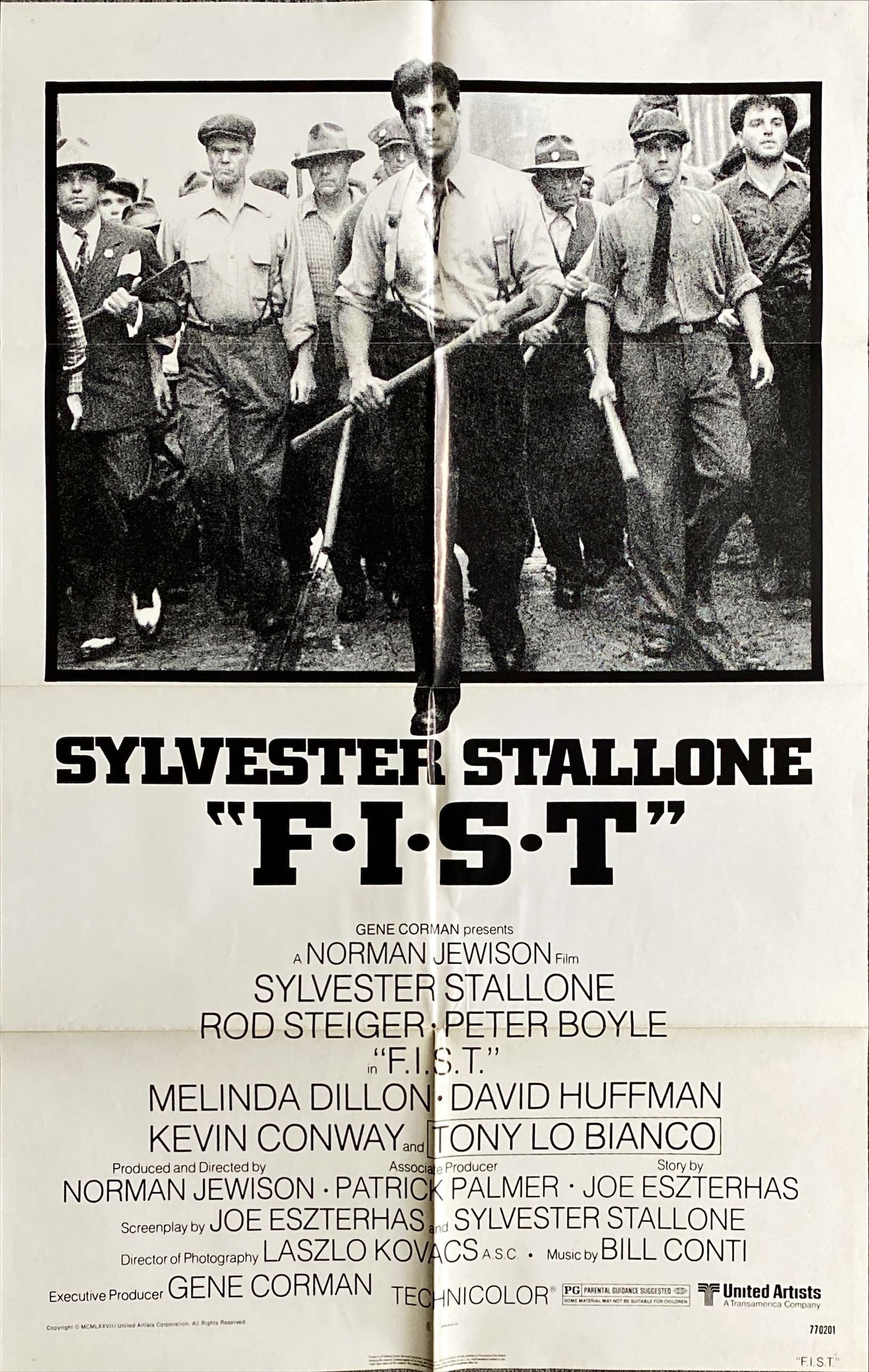 F.I.S.T., 1sh 1977- Sylvester Stallone