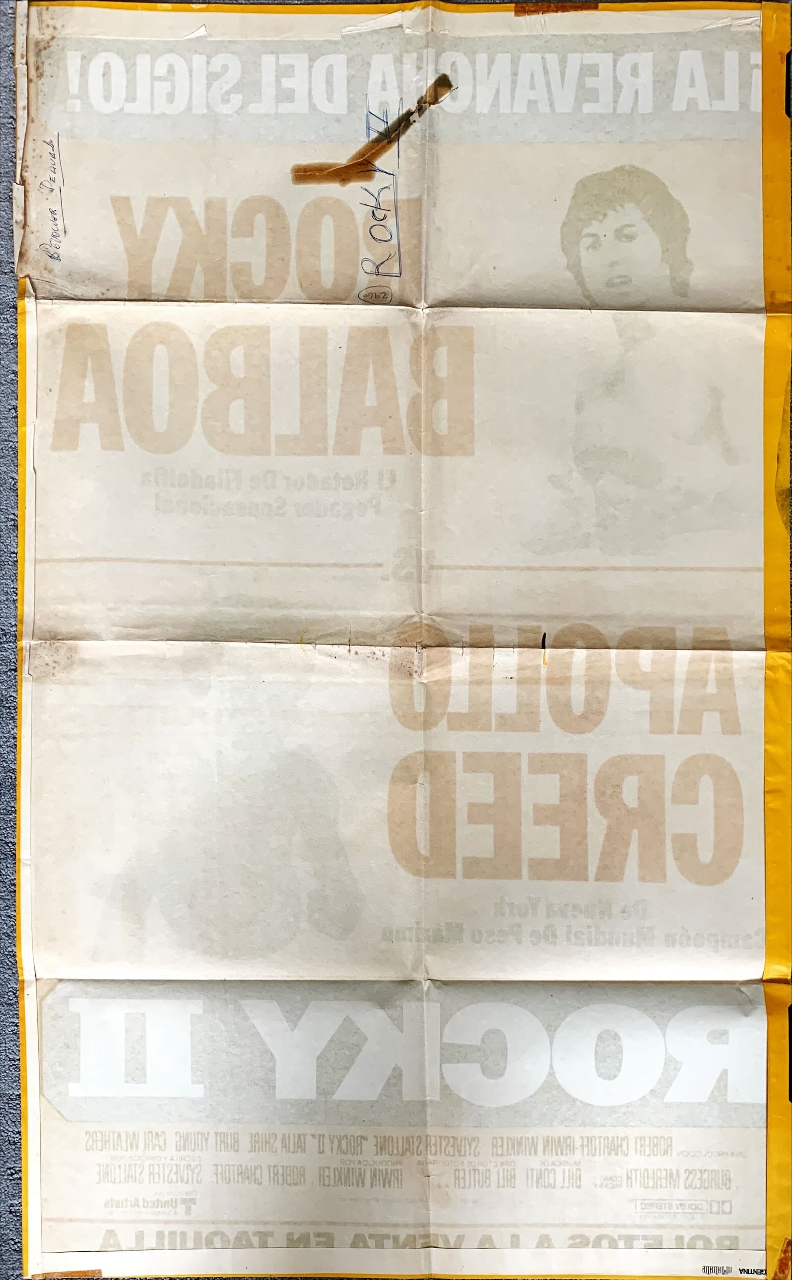 Rocky II (1979) One Sheet Movie Poster - ARG