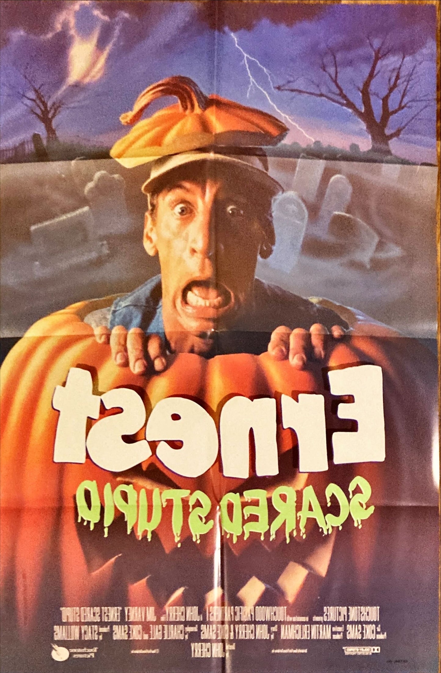 Ernest Scared Stupid, int'l DS 1sh '91 Alvin art