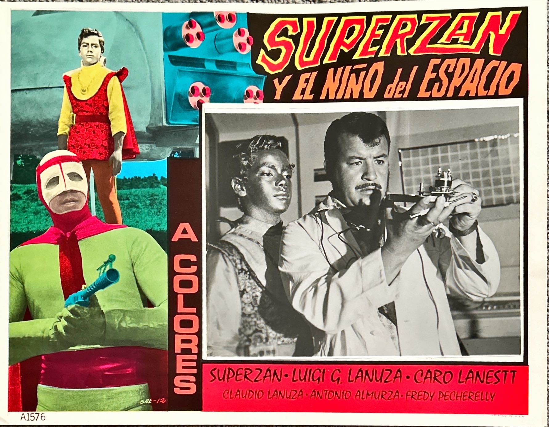 Superzan y el Nino del Espacio (1972) 8x Lobby Cards - MX