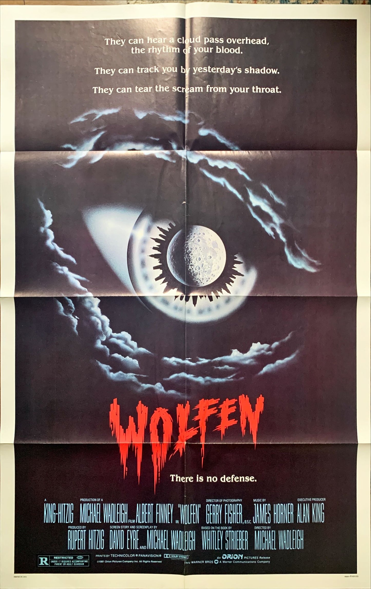 Wolfen, int'l 1sh 1981 Albert Finney-werewolf horror