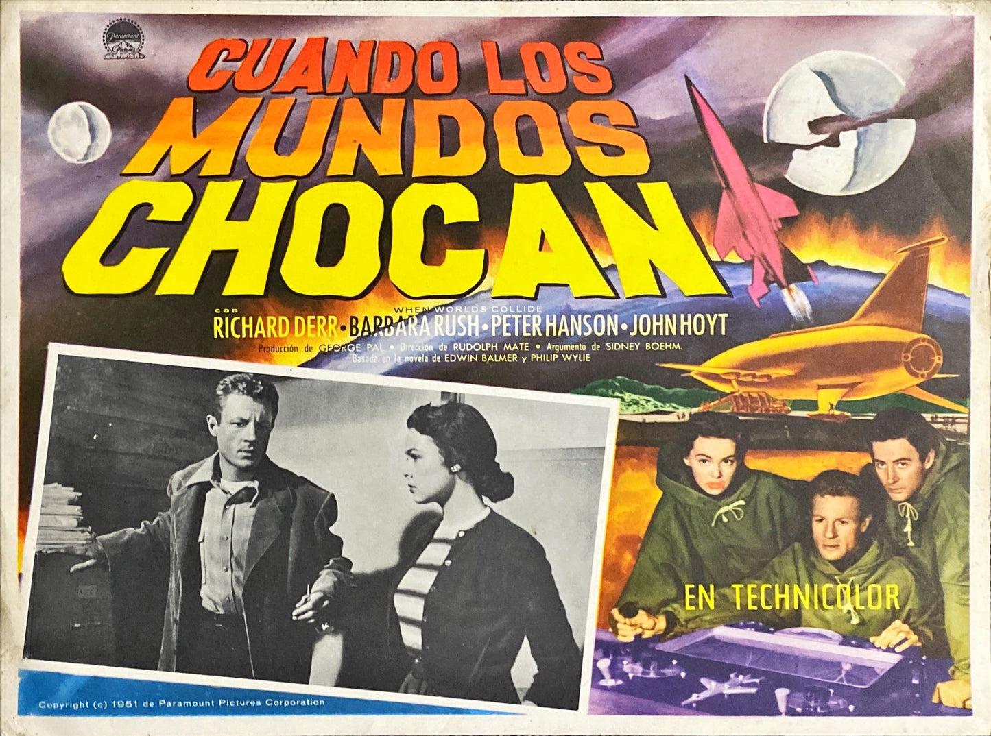When Worlds Collide, Mexican movie lobby card '51