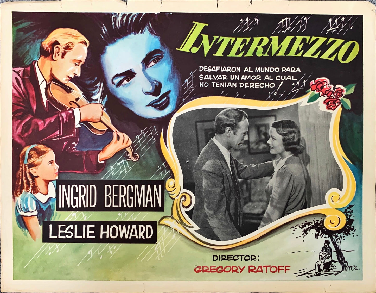 Intermezzo, Mexican lobby card, Ingrid Bergman