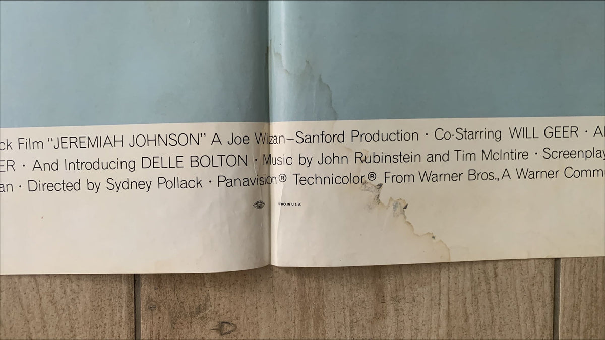 Jeremiah Johnson (1972) One Sheet Movie Poster - INTL