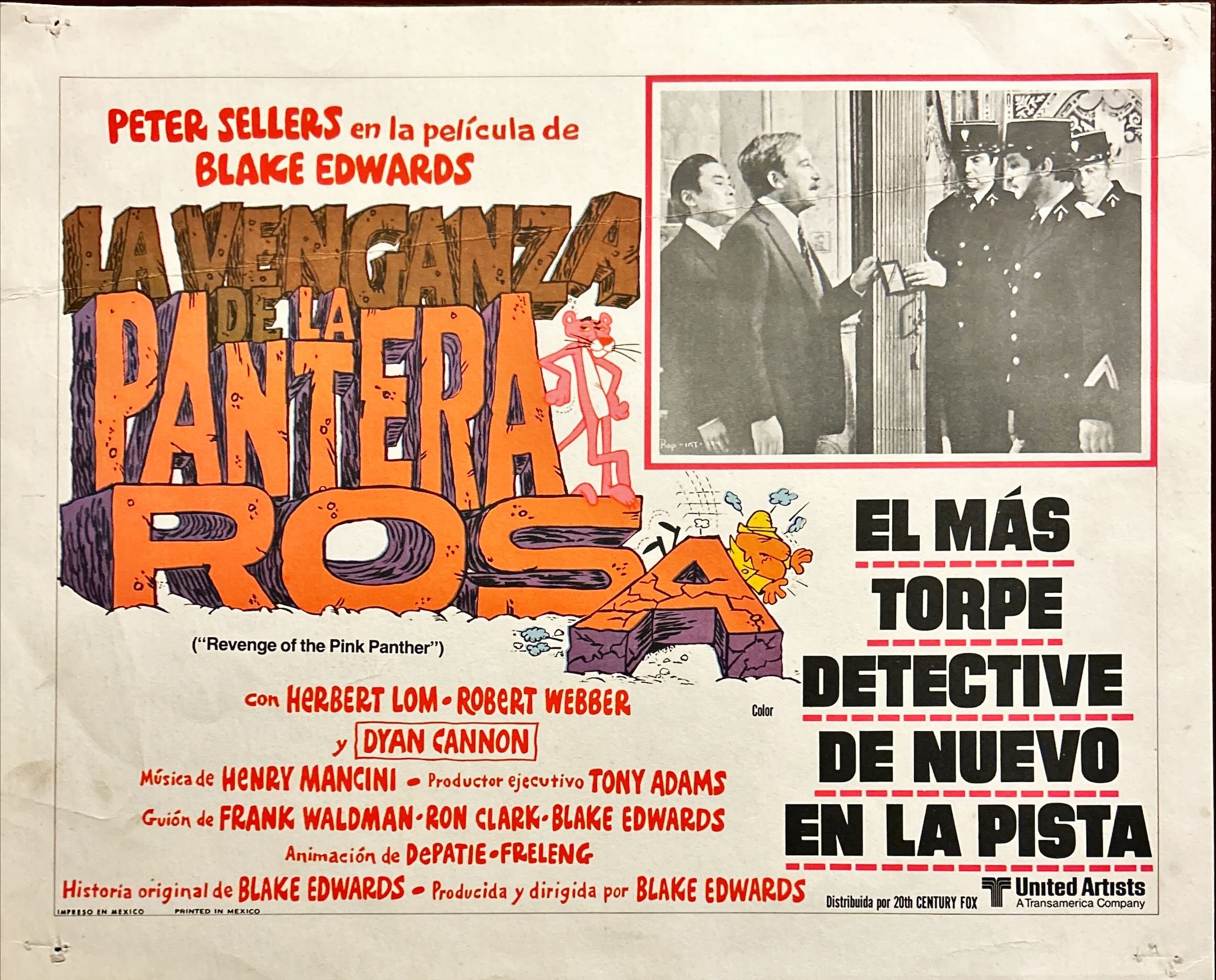 Revenge of the Pink Panther (1978) Original Mexican Lobby Card set X5