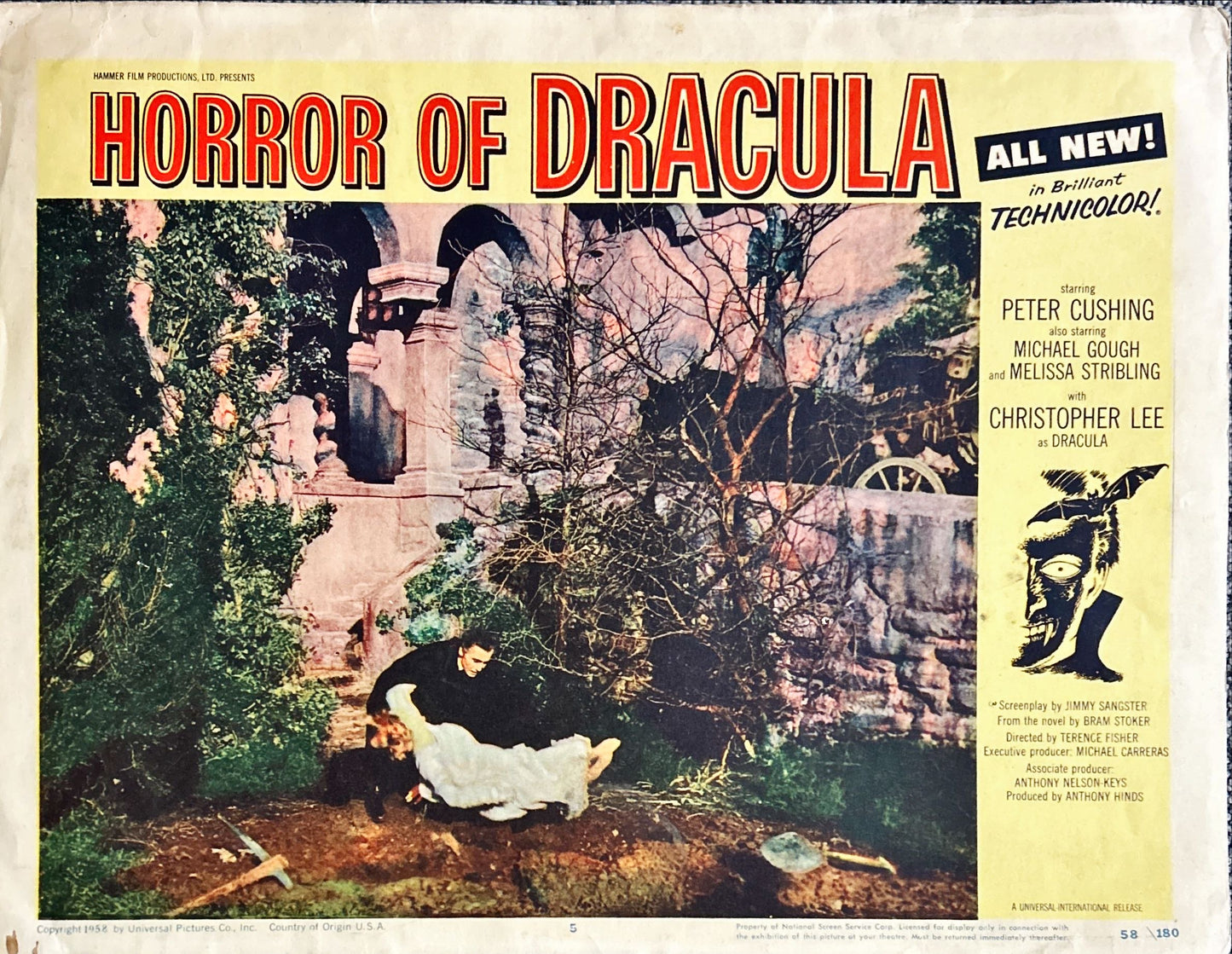 Horror of Dracula (1958) 2X Lobby Cards