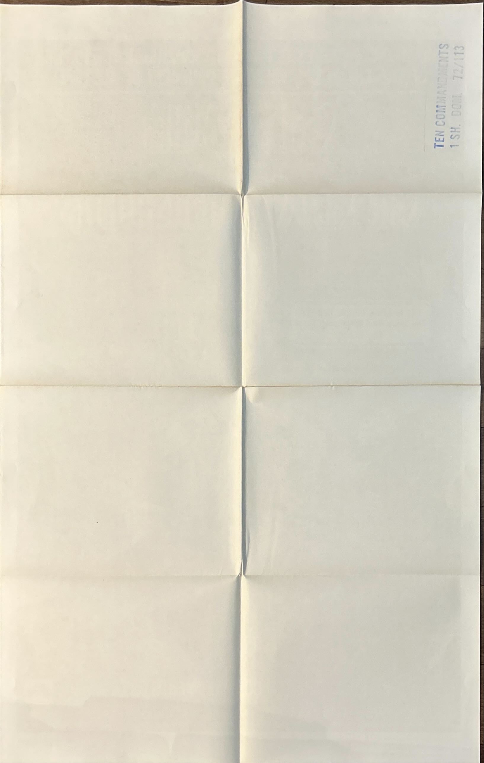 Ten Commandments (1956) One Sheet Movie Poster - R72, Heston with Tablets