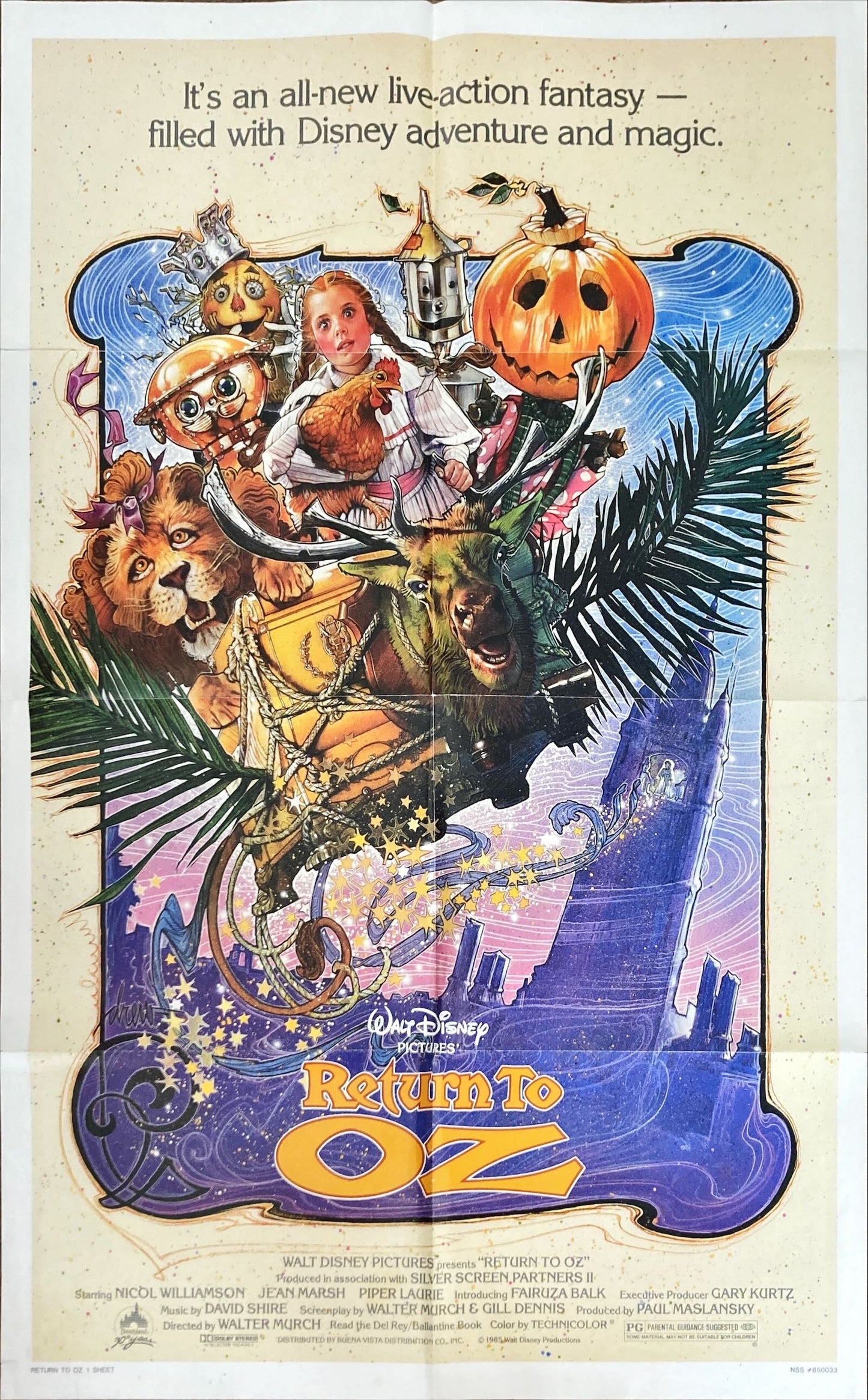 Return to Oz, 1sh 1985 Walt Disney, Struzan art