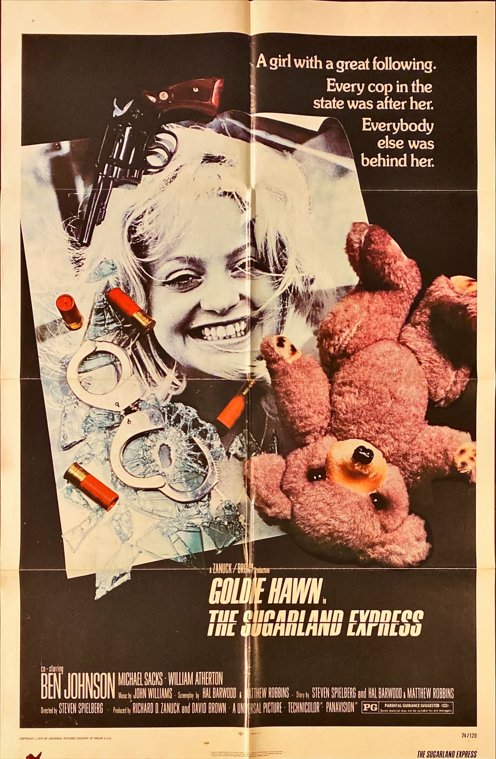 1302 SUGARLAND EXPRESS 1sh 1974 Steven Spielberg