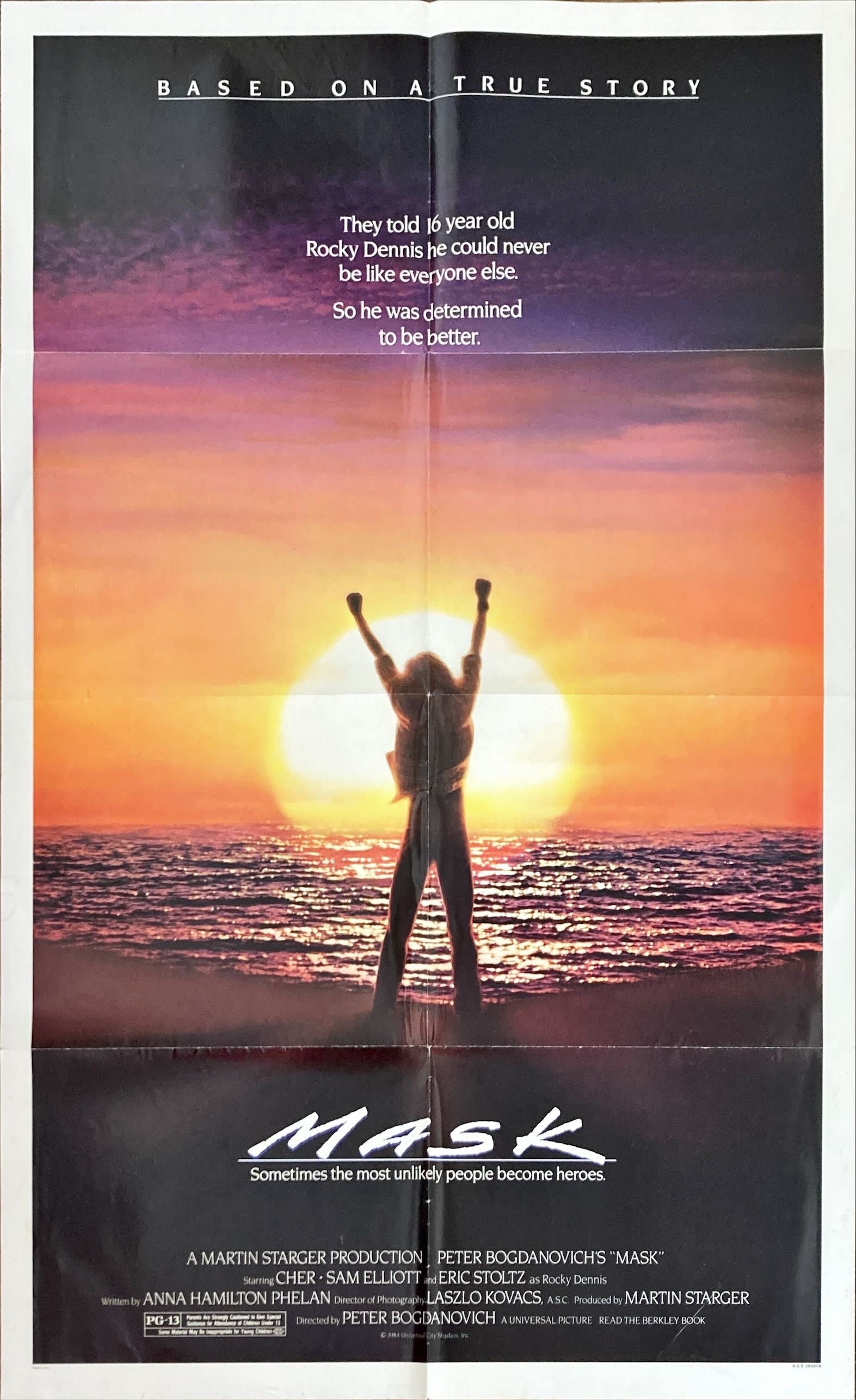 Mask, 1sh 1985 Cher, Eric Stoltz