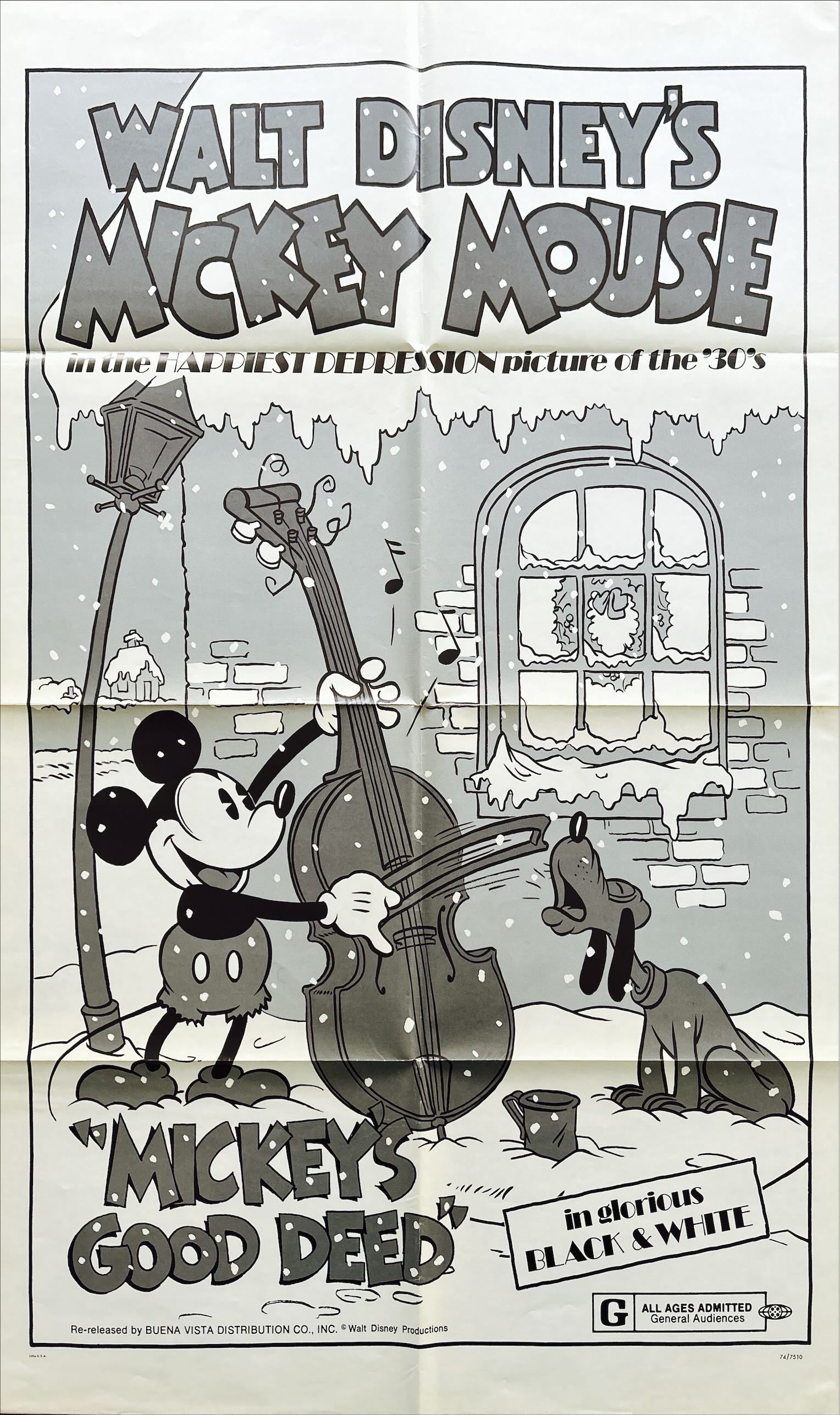 Mickey's Good Deed (1932) One Sheet Movie Poster