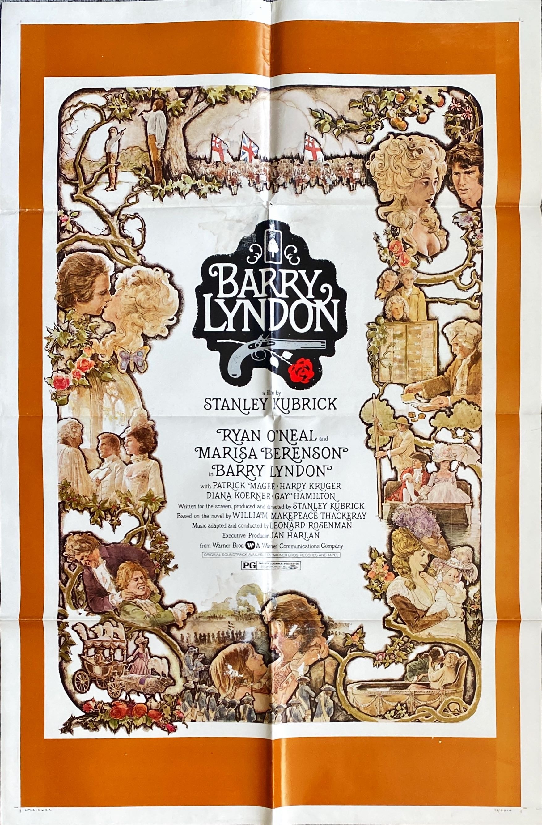 #942 BARRY LYNDON int'l 1sh 1975 Stanley Kubrick, Ryan O'Neal