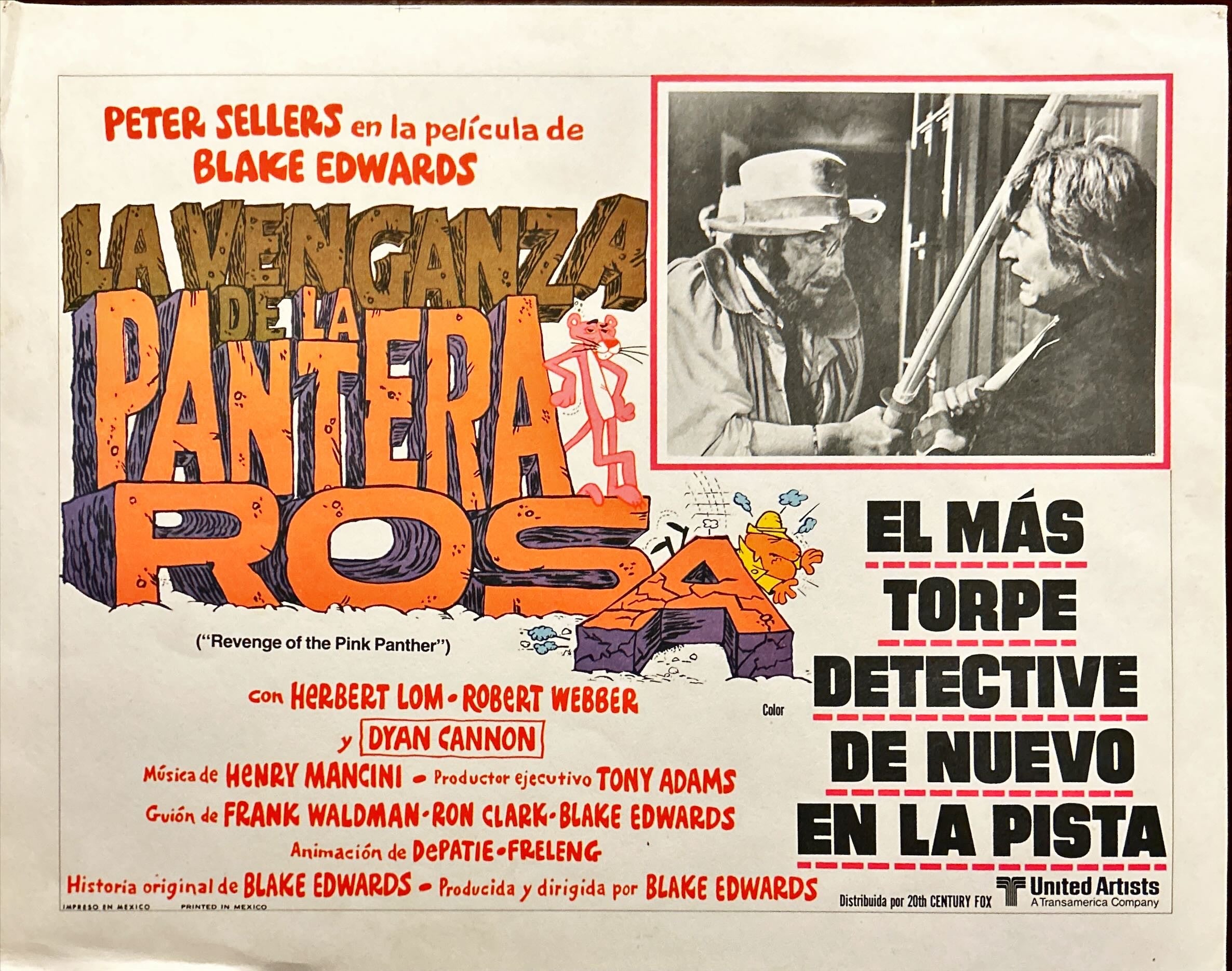 Revenge of the Pink Panther (1978) Original Mexican Lobby Card set X5