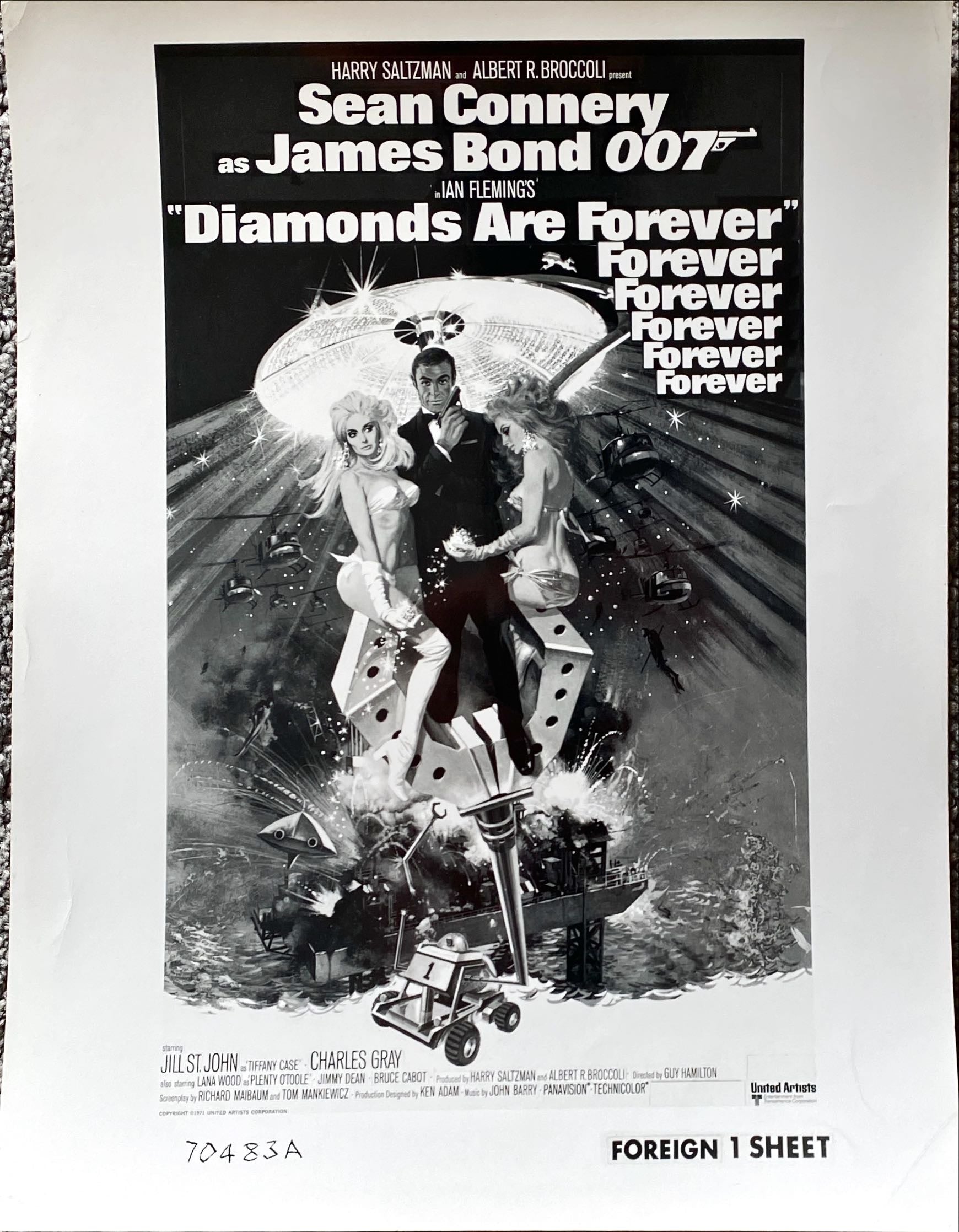 #411 007 James Bond Diamonds Are Forever Original Movie Stills x8