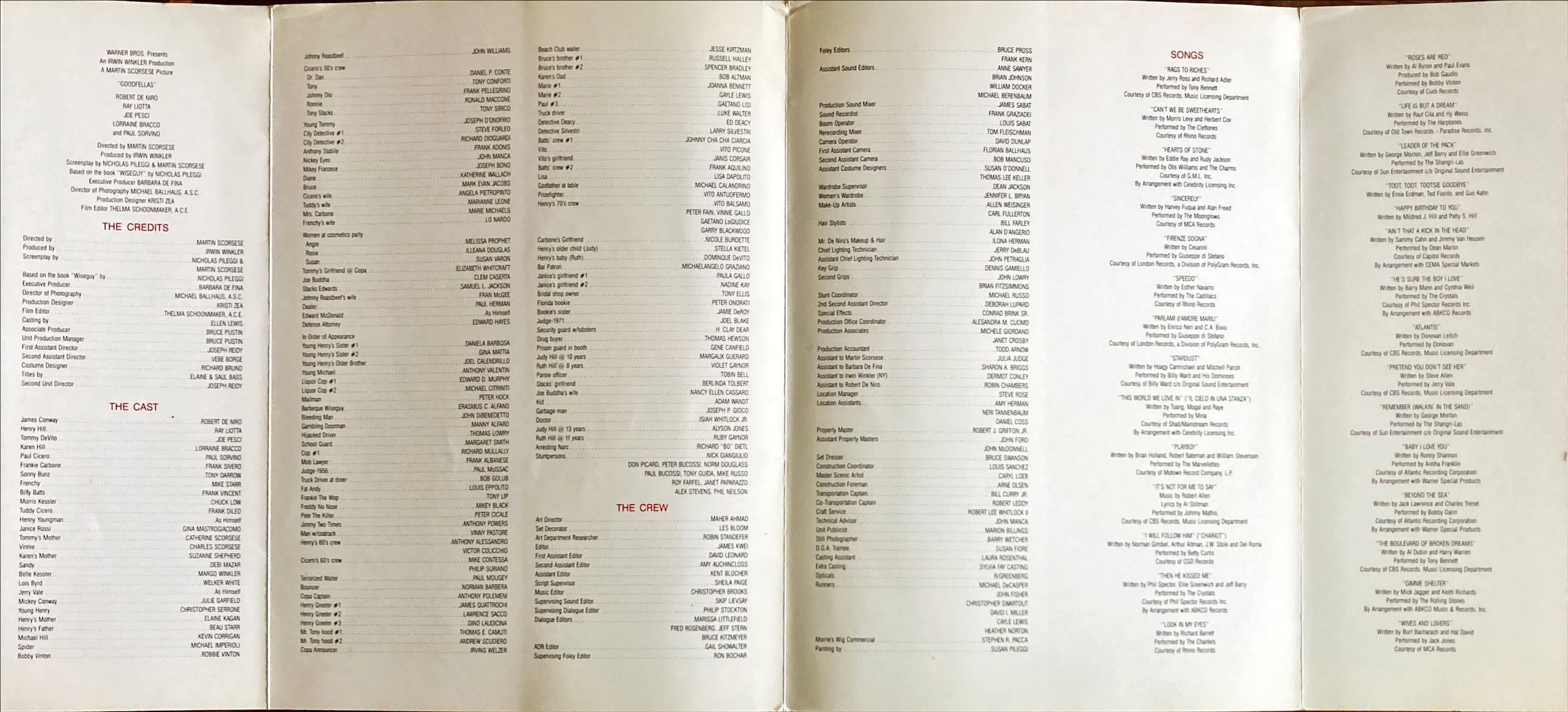 Goodfellas, Original Movie Poster plus Promo Brochure 1990 Robert De Niro